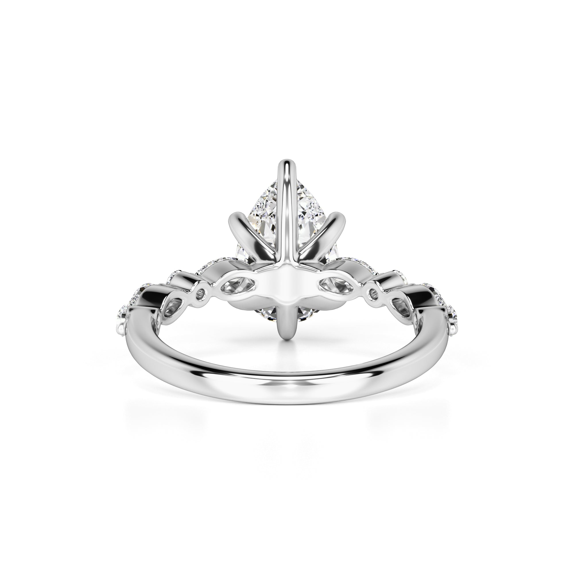 Cassidy Moissanite & Lab Grown Diamond Ring | White Gold | 3