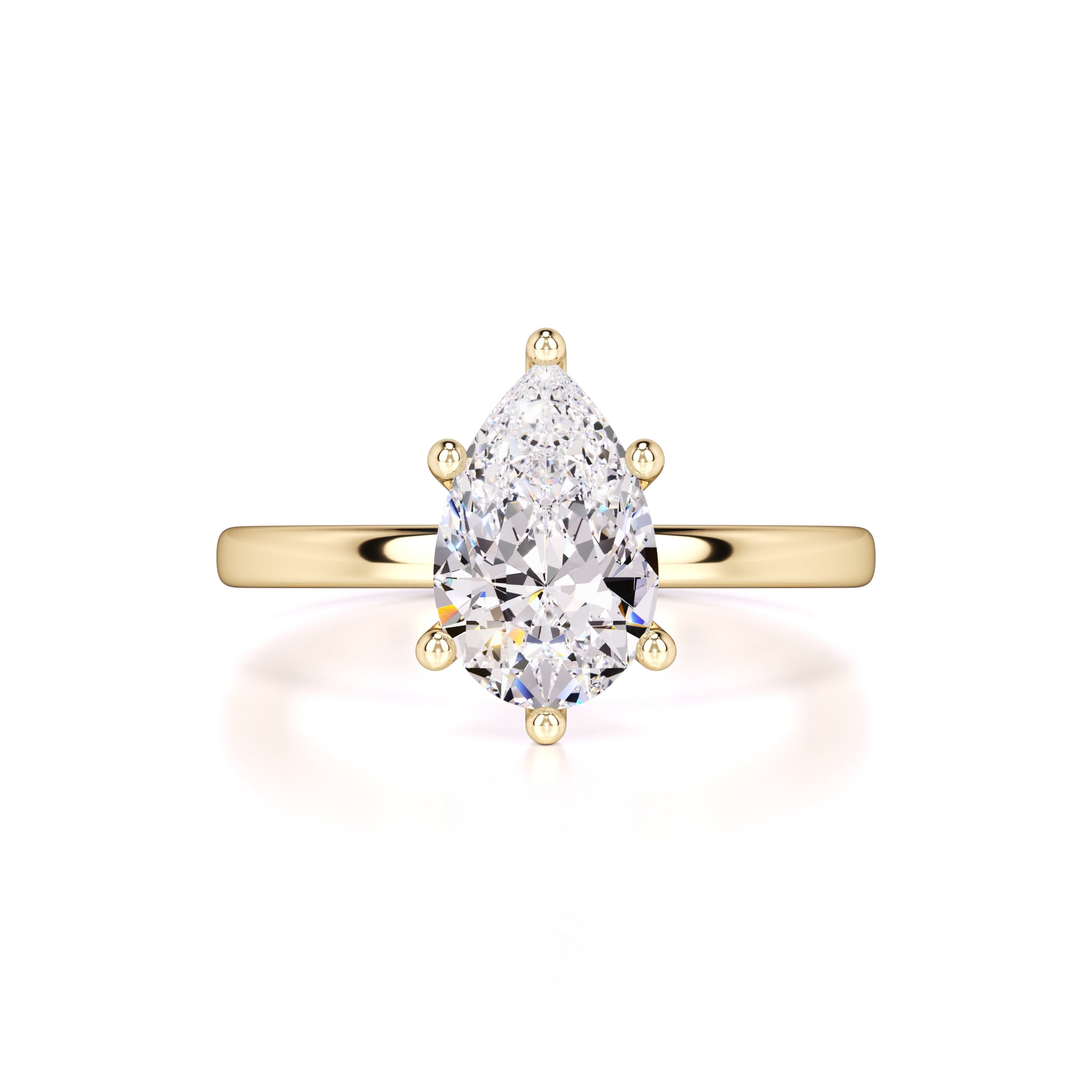 Daisy Moissanite & Lab Grown Diamond Ring | Yellow Gold | 1