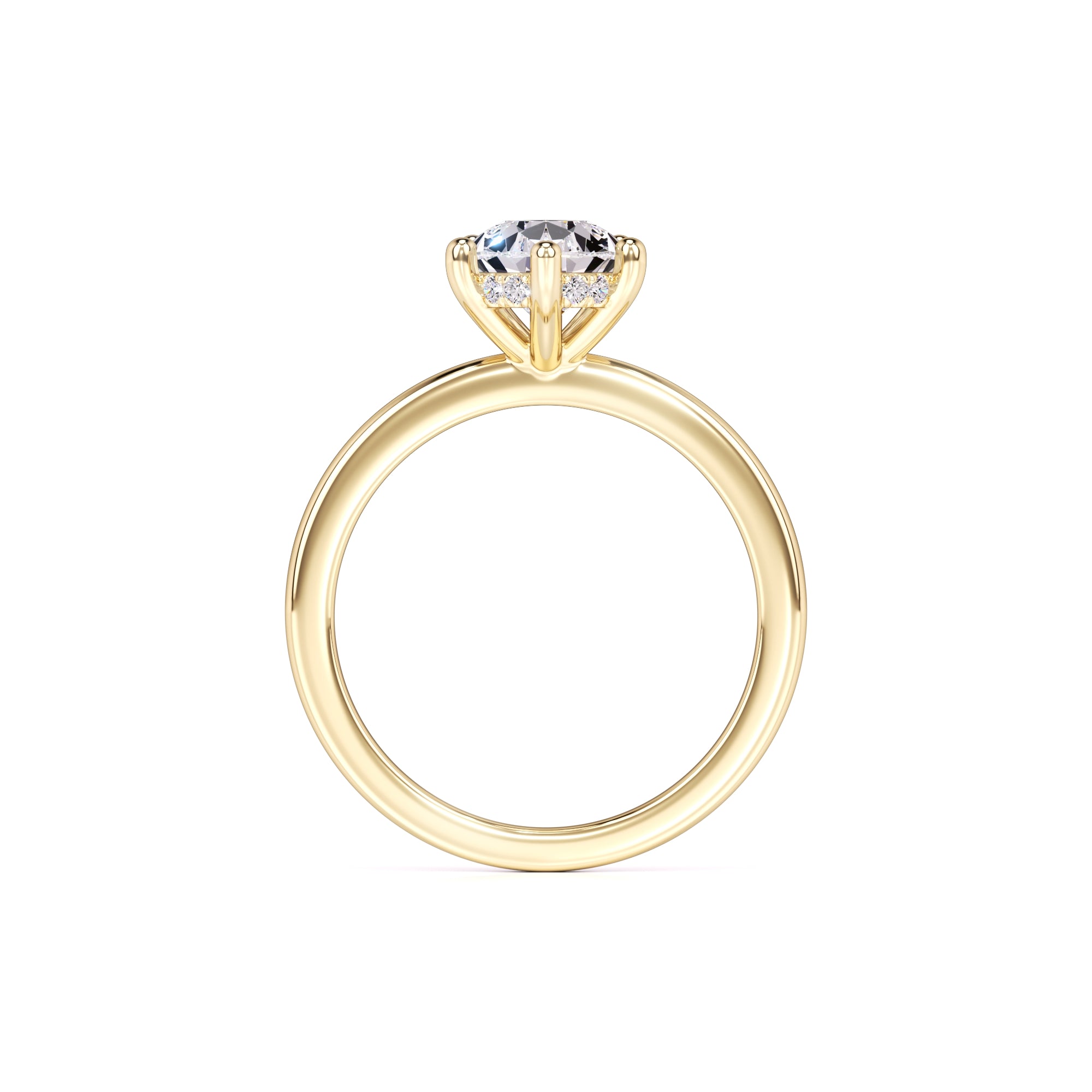 Daisy Moissanite & Lab Grown Diamond Ring | Yellow Gold | 4