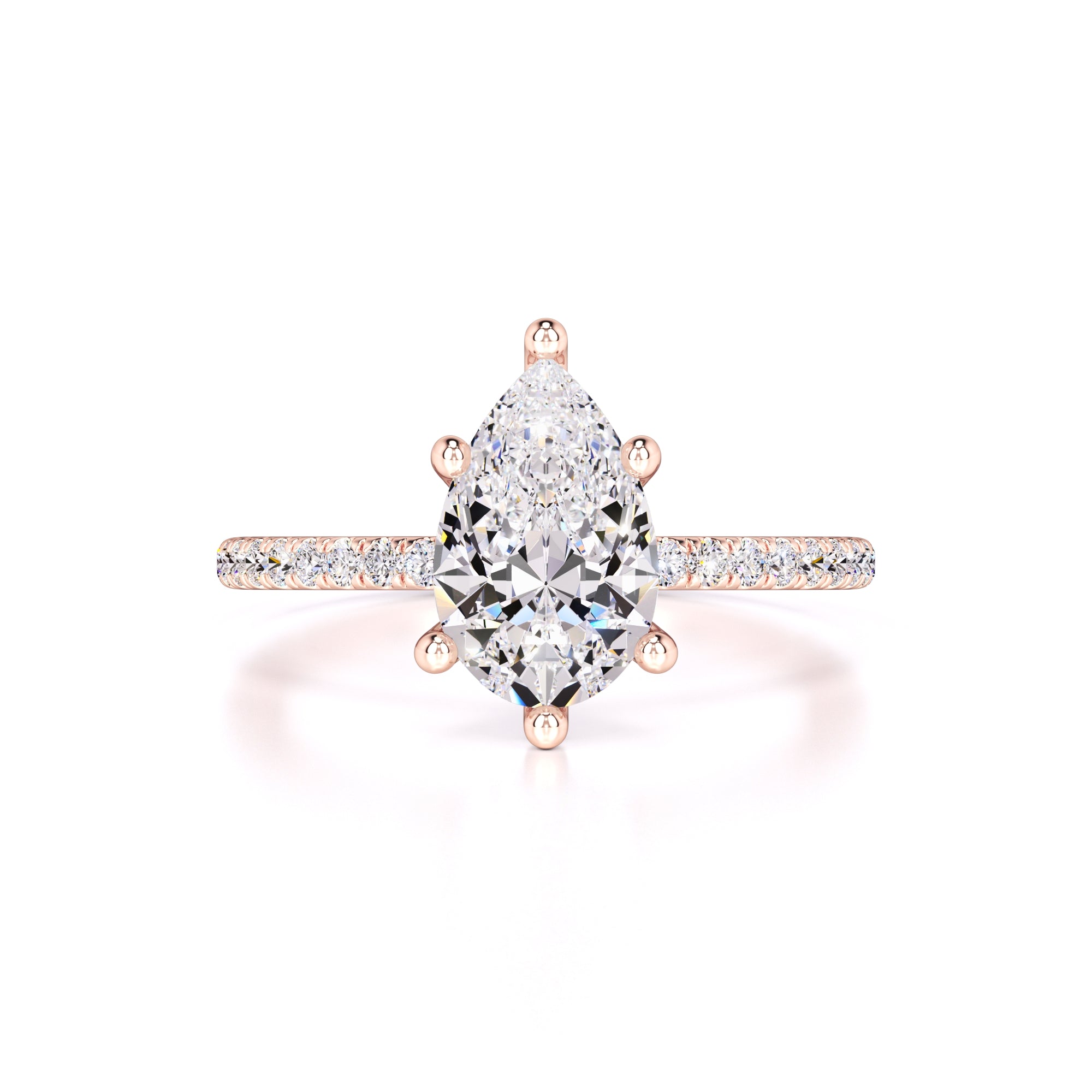 Paris Moissanite & Lab Grown Diamond Ring | Rose Gold | 1