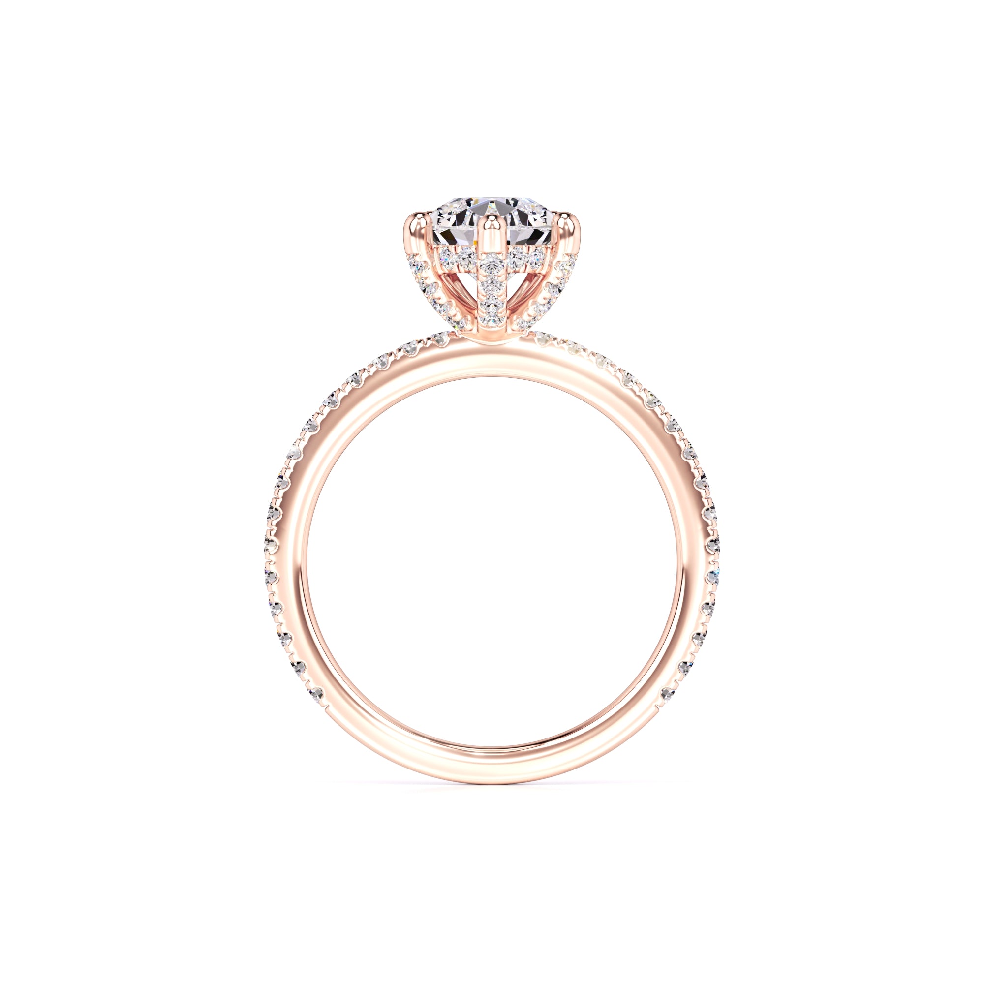 Paris Moissanite & Lab Grown Diamond Ring | Rose Gold | 4