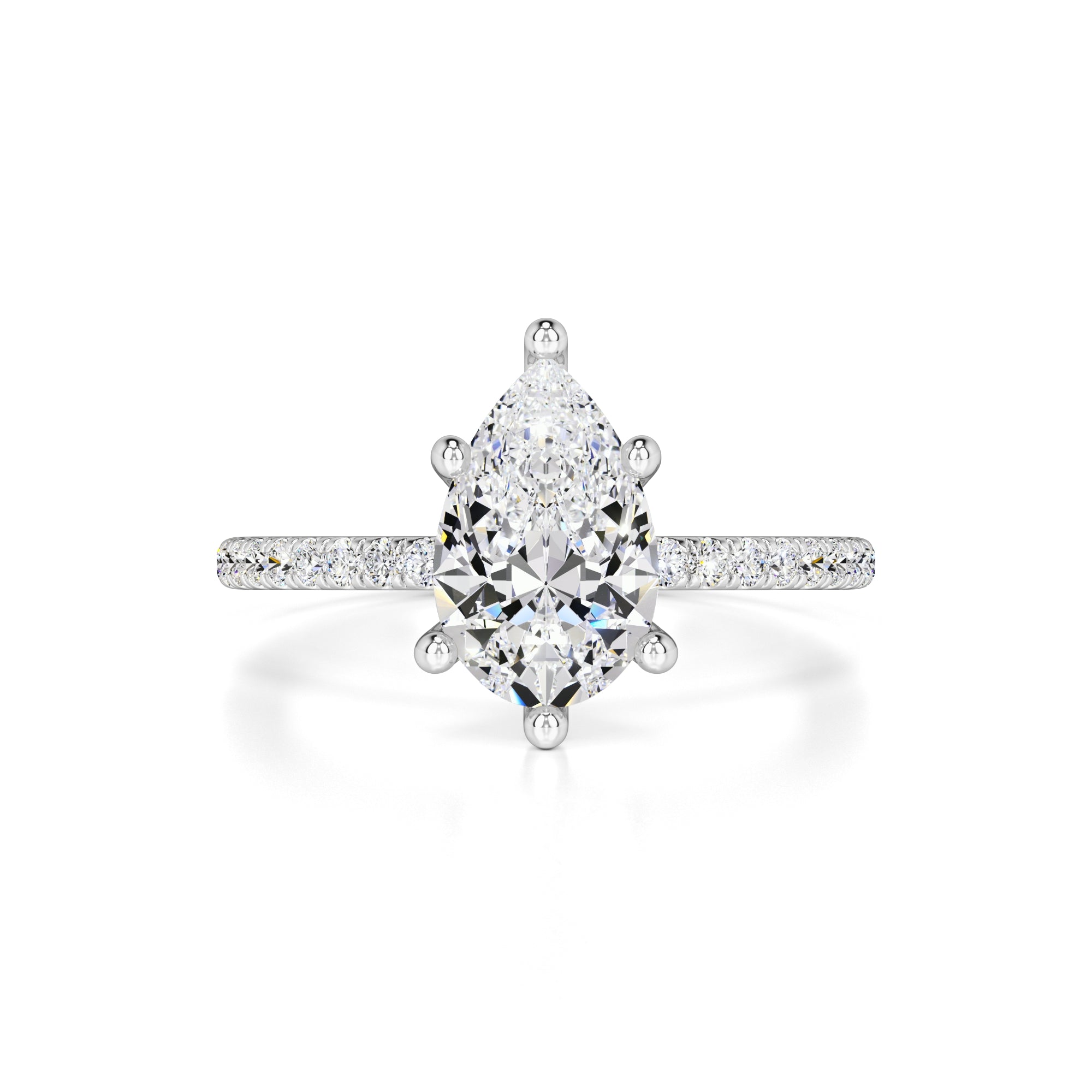 Paris Moissanite & Lab Grown Diamond Ring | White Gold | 1