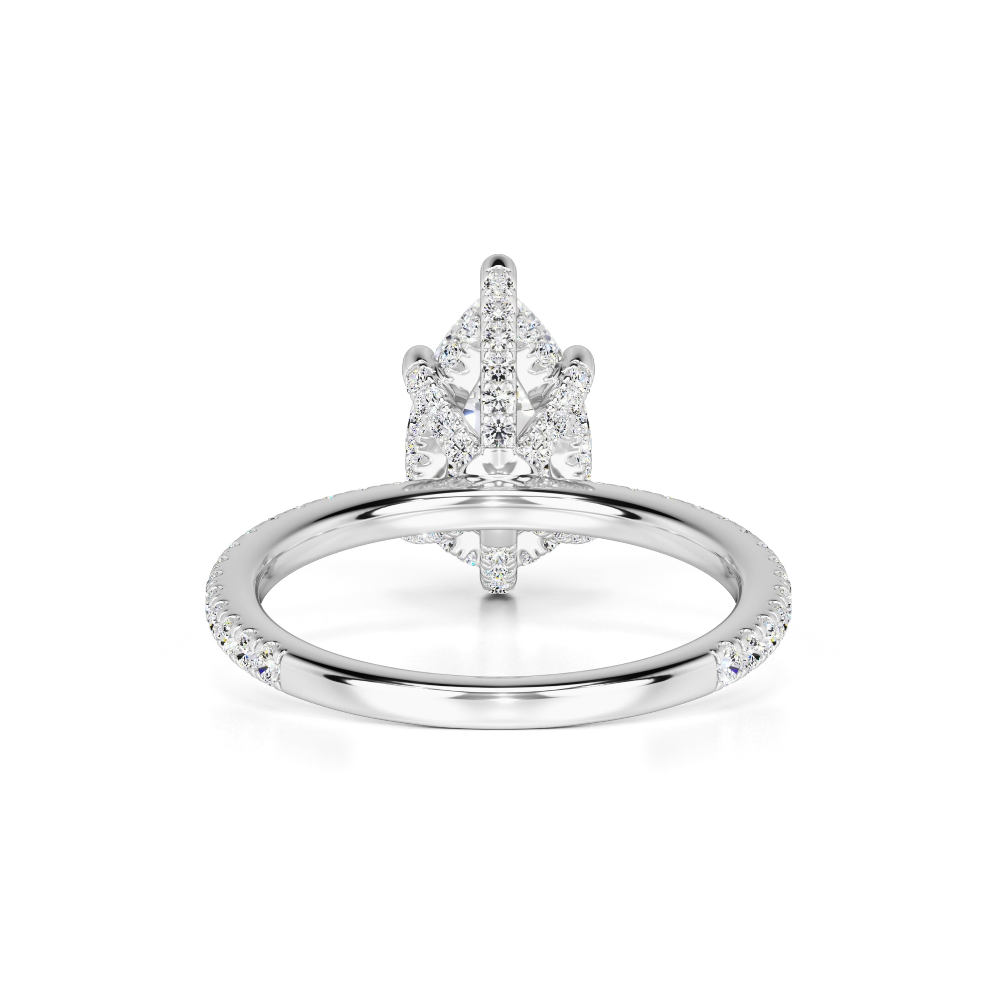 Paris Moissanite & Lab Grown Diamond Ring | White Gold | 3