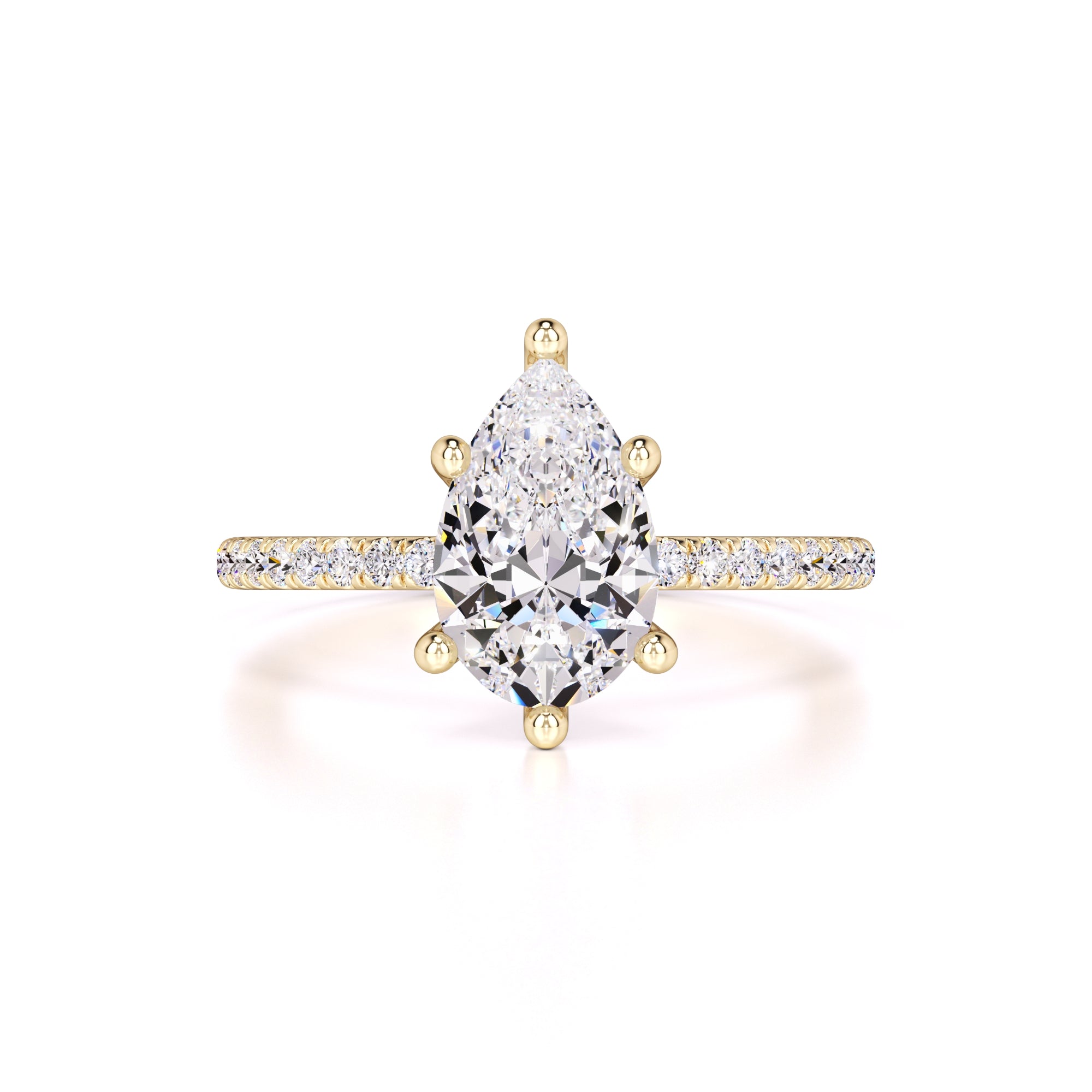 Paris Moissanite & Lab Grown Diamond Ring | Yellow Gold | 1