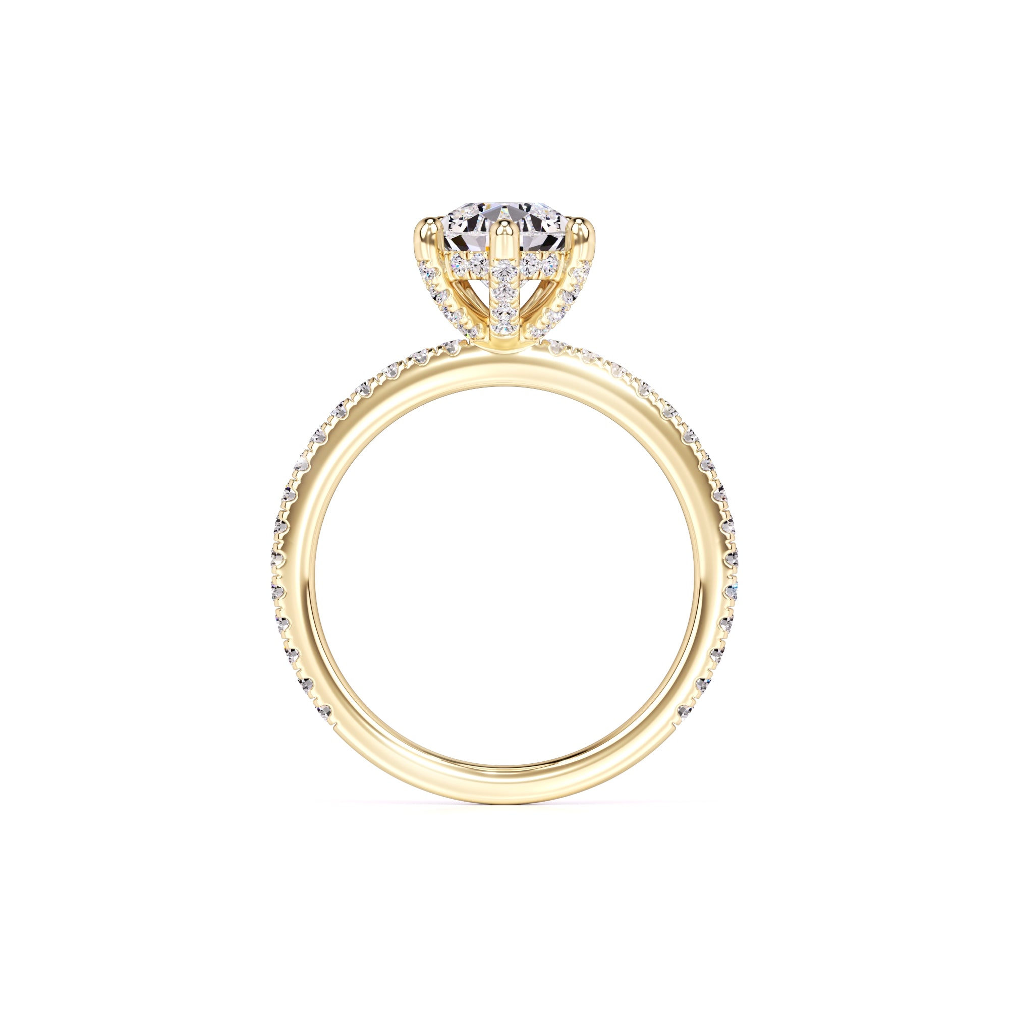 Paris Moissanite & Lab Grown Diamond Ring | Yellow Gold | 4