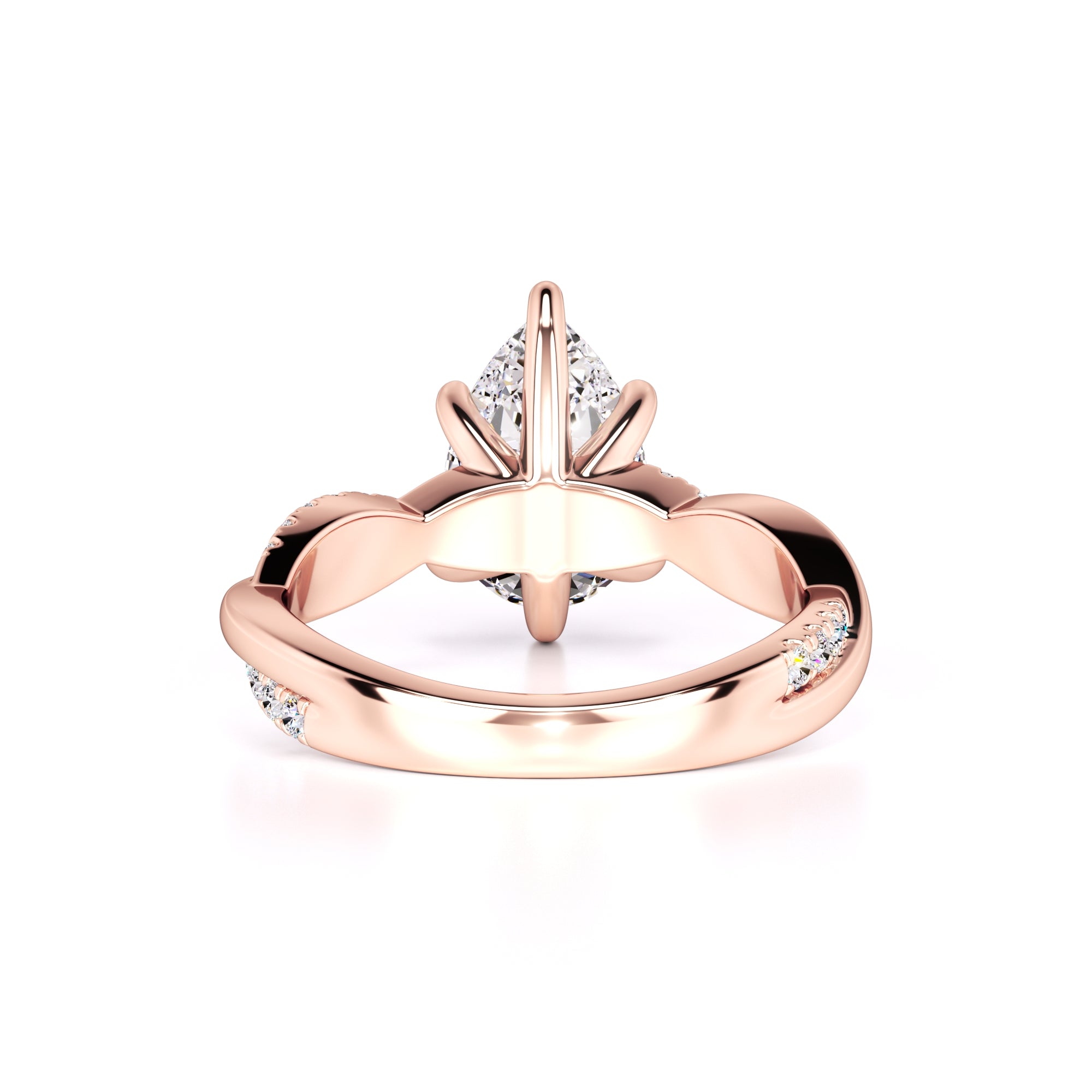 Tansy Moissanite & Lab Grown Diamond Ring | Rose Gold | 3