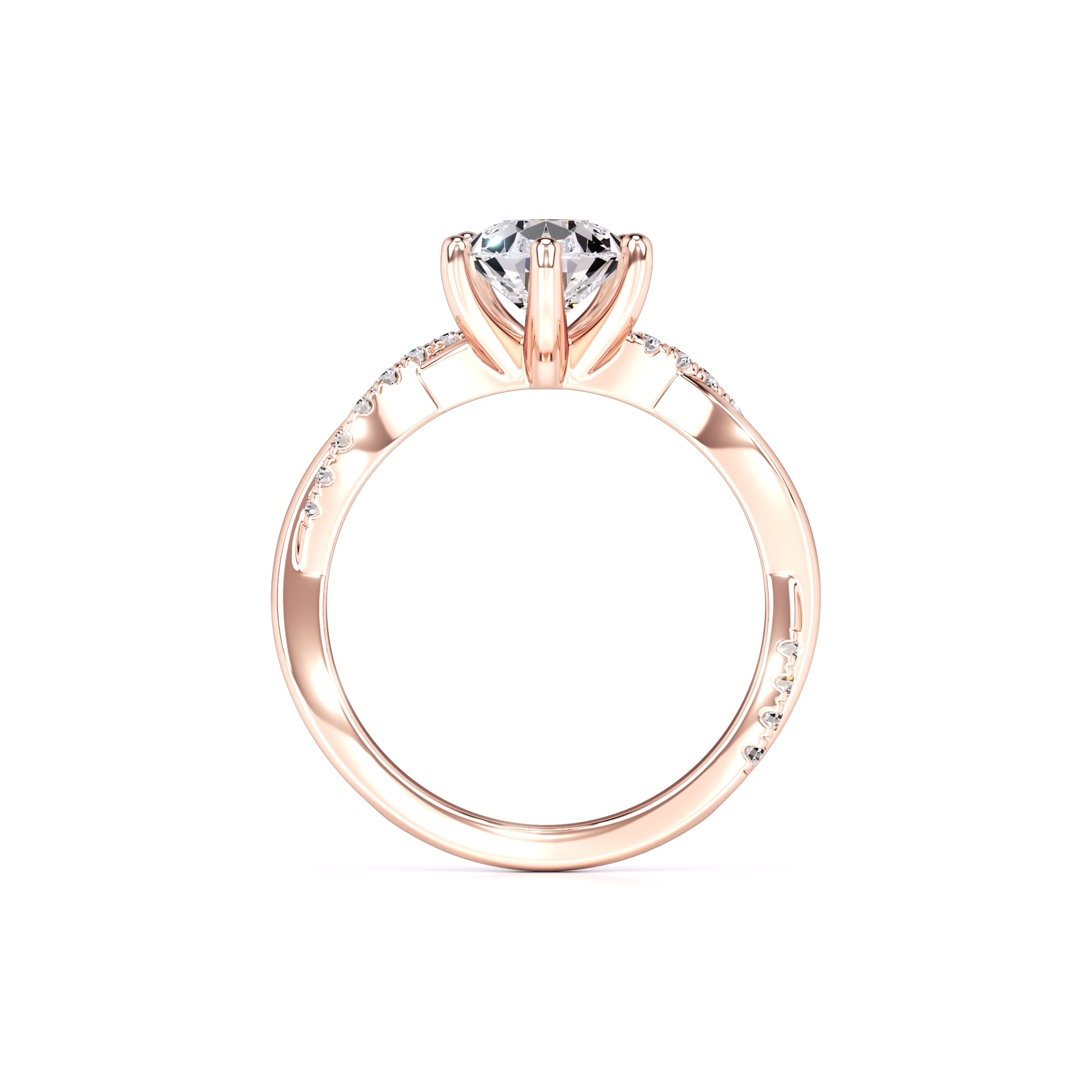 Tansy Moissanite & Lab Grown Diamond Ring | Rose Gold | 4