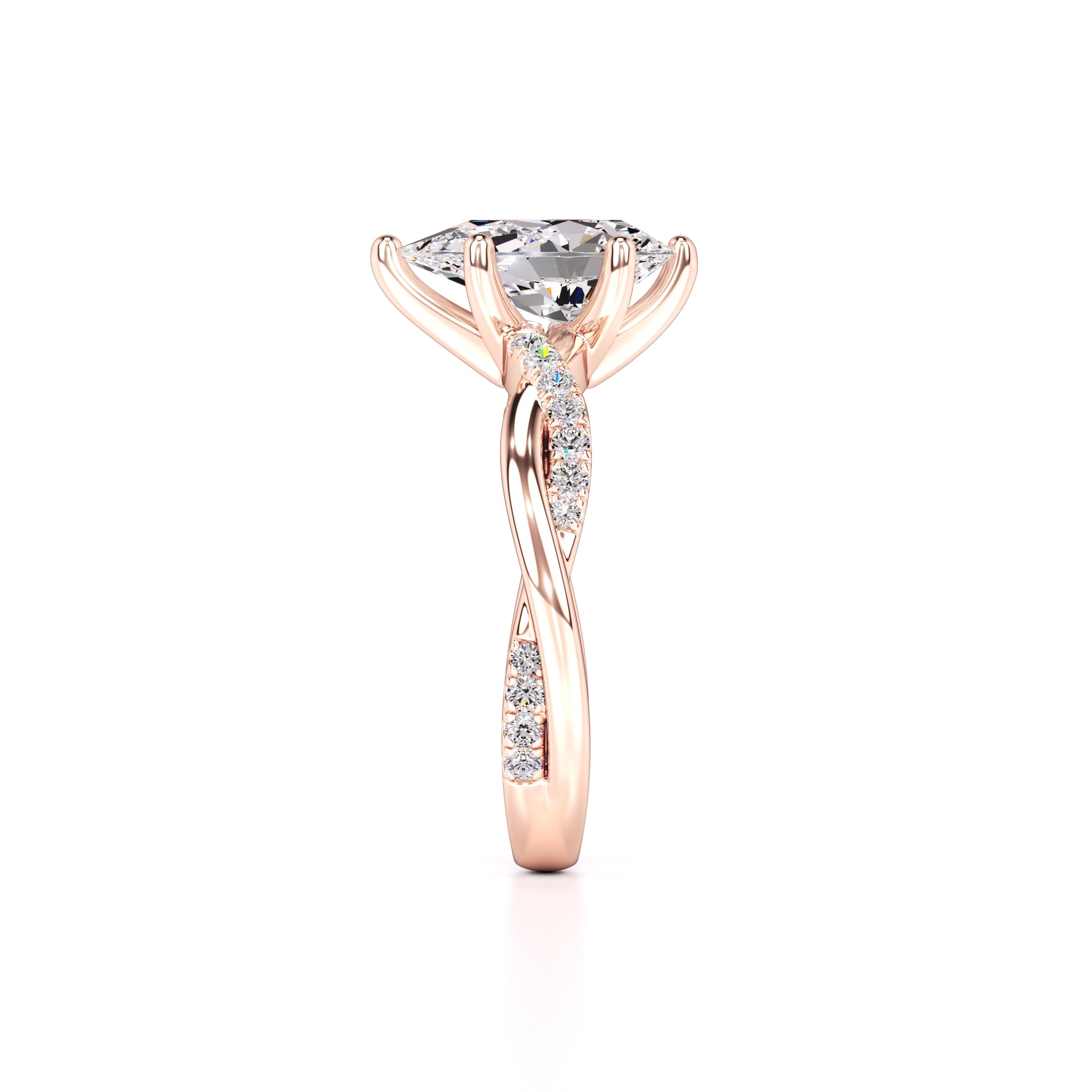 Tansy Lab Grown Diamond Ring | Rose Gold | 4