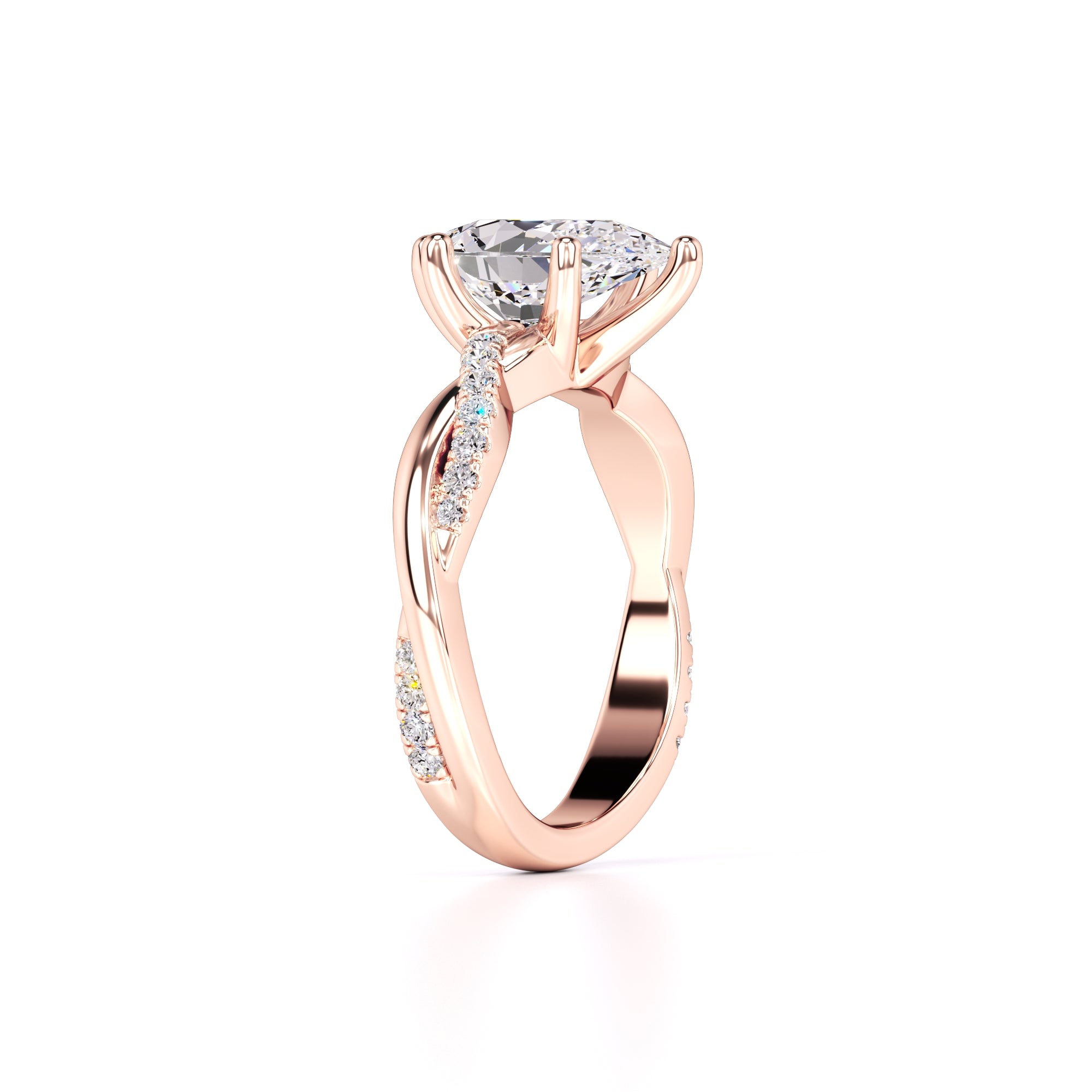 Tansy Lab Grown Diamond Ring | Rose Gold | 3