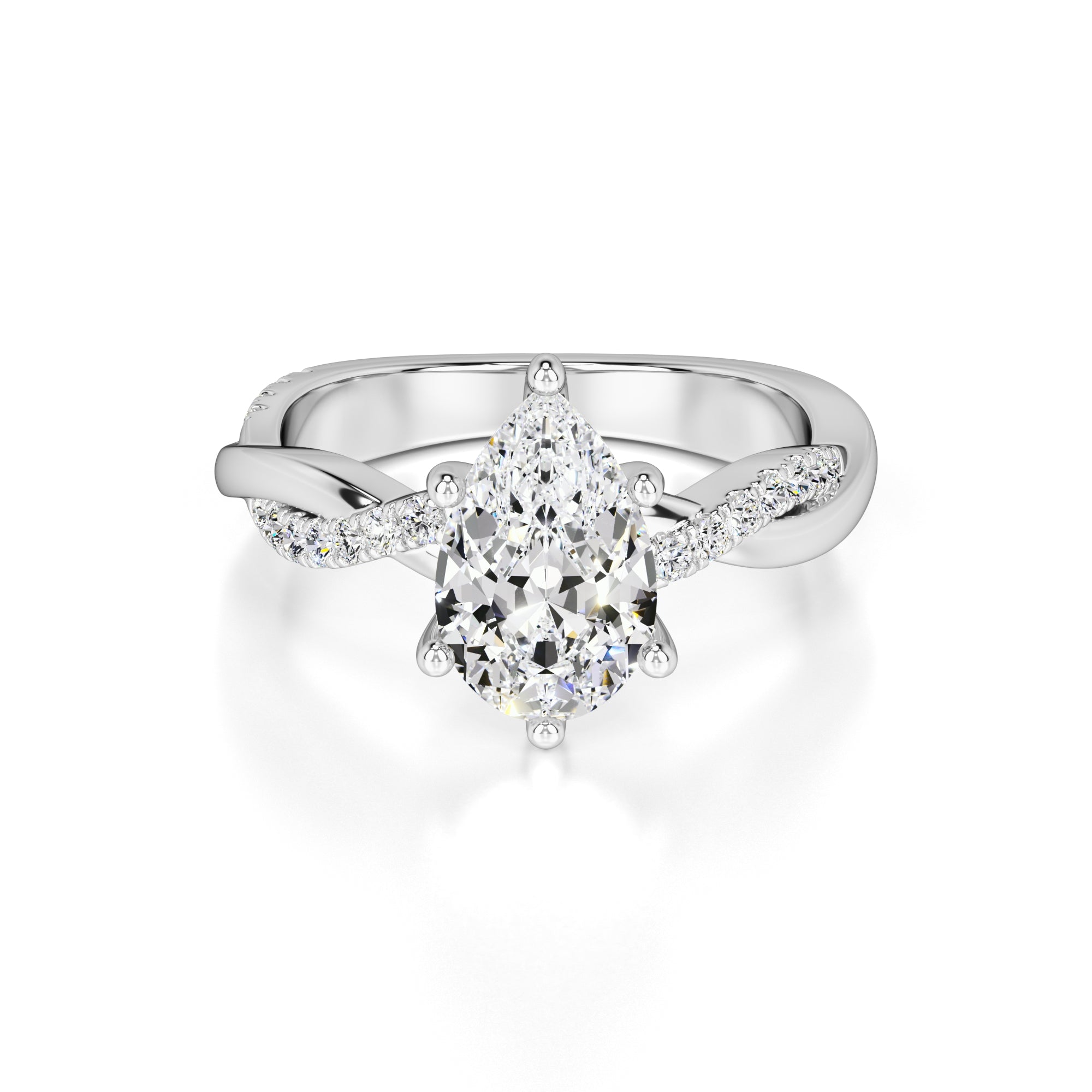 Tansy Lab Grown Diamond Ring | White Gold | 1