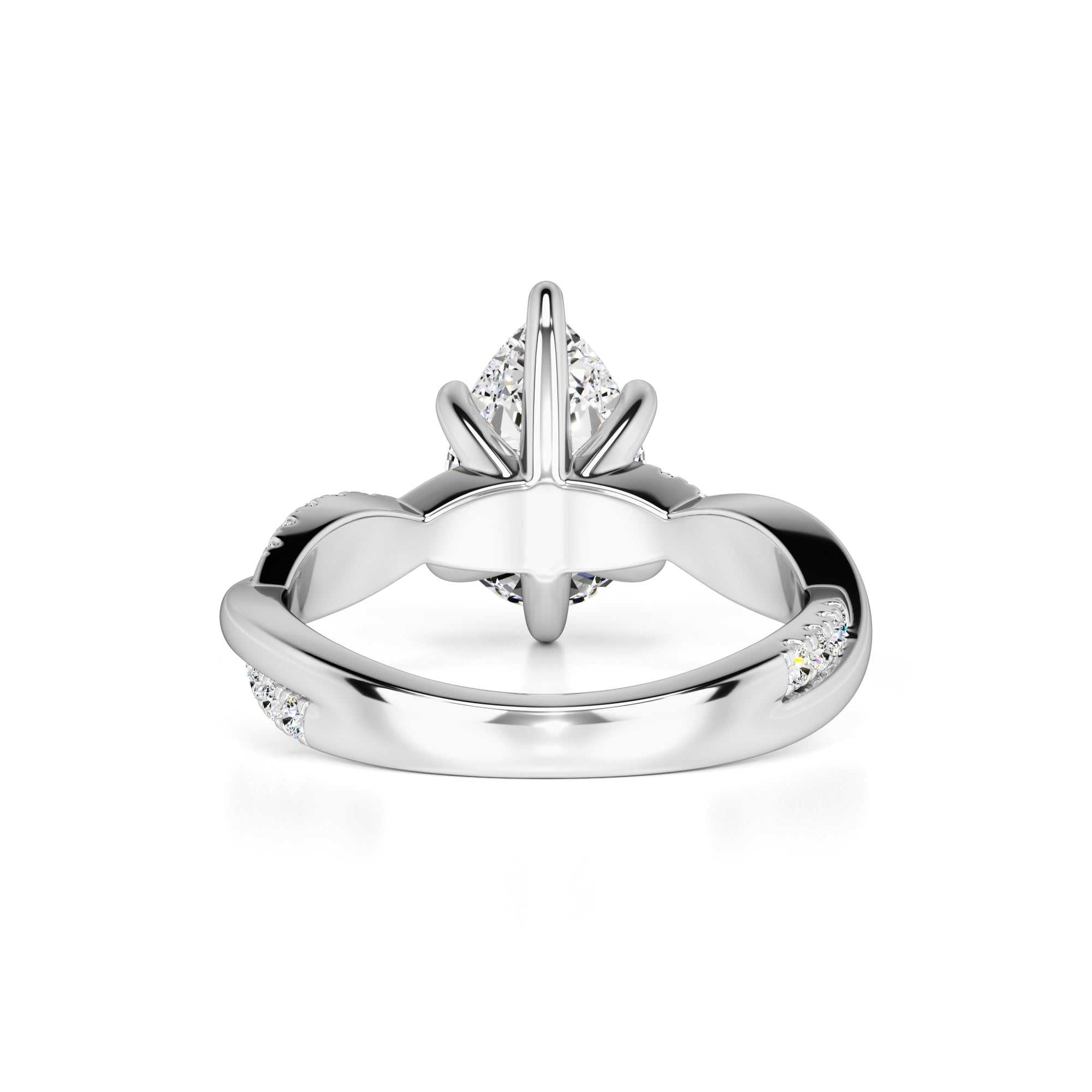 Tansy Moissanite & Lab Grown Diamond Ring | White Gold | 3