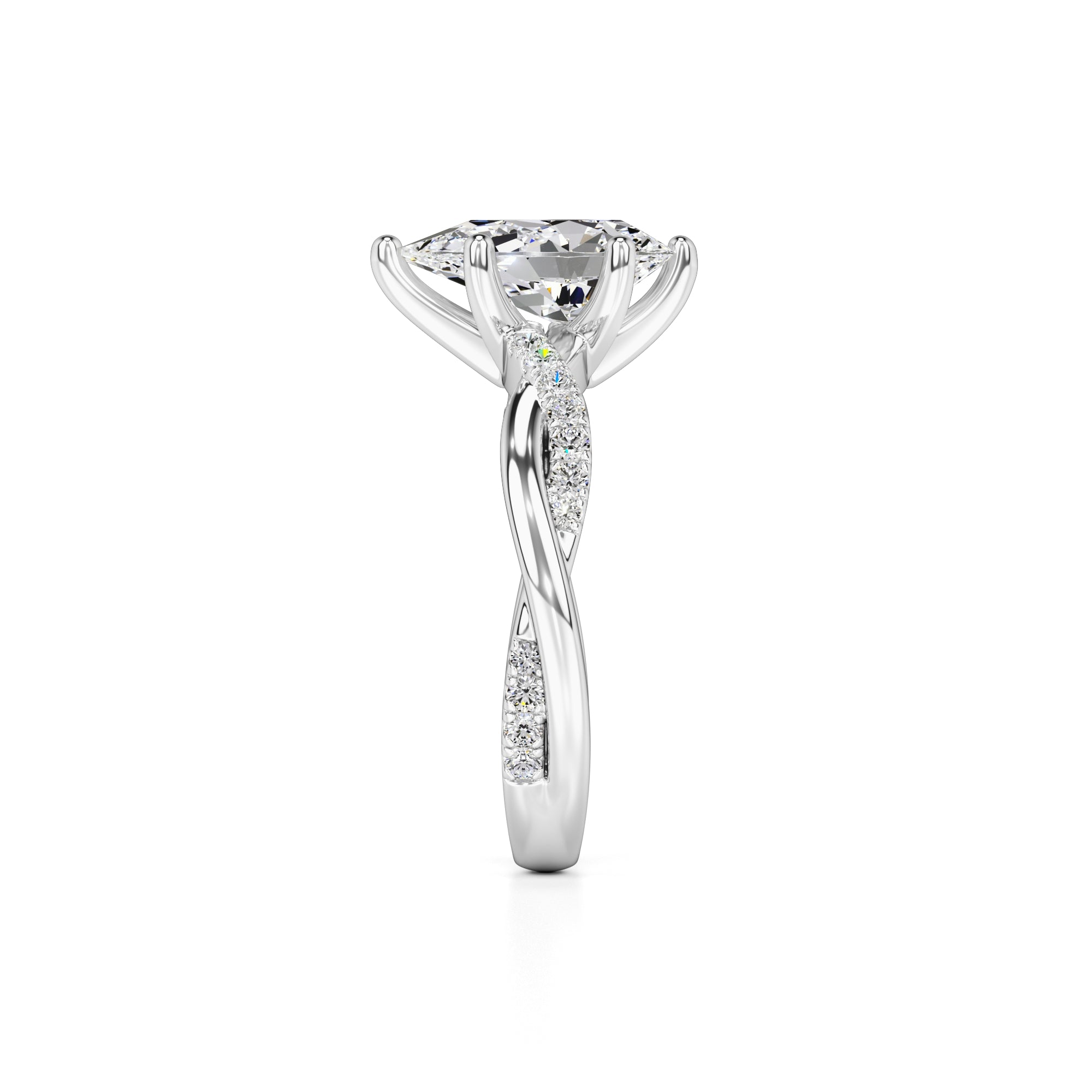 Tansy Lab Grown Diamond Ring | White Gold | 4