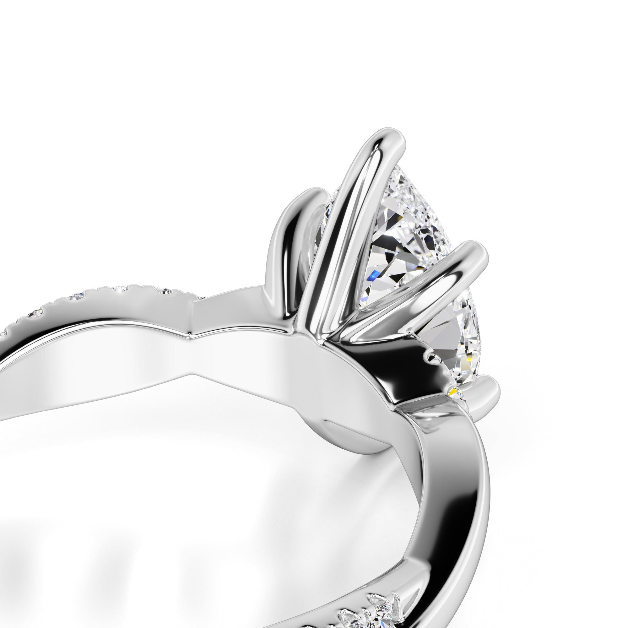 Tansy Lab Grown Diamond Ring | White Gold | 2
