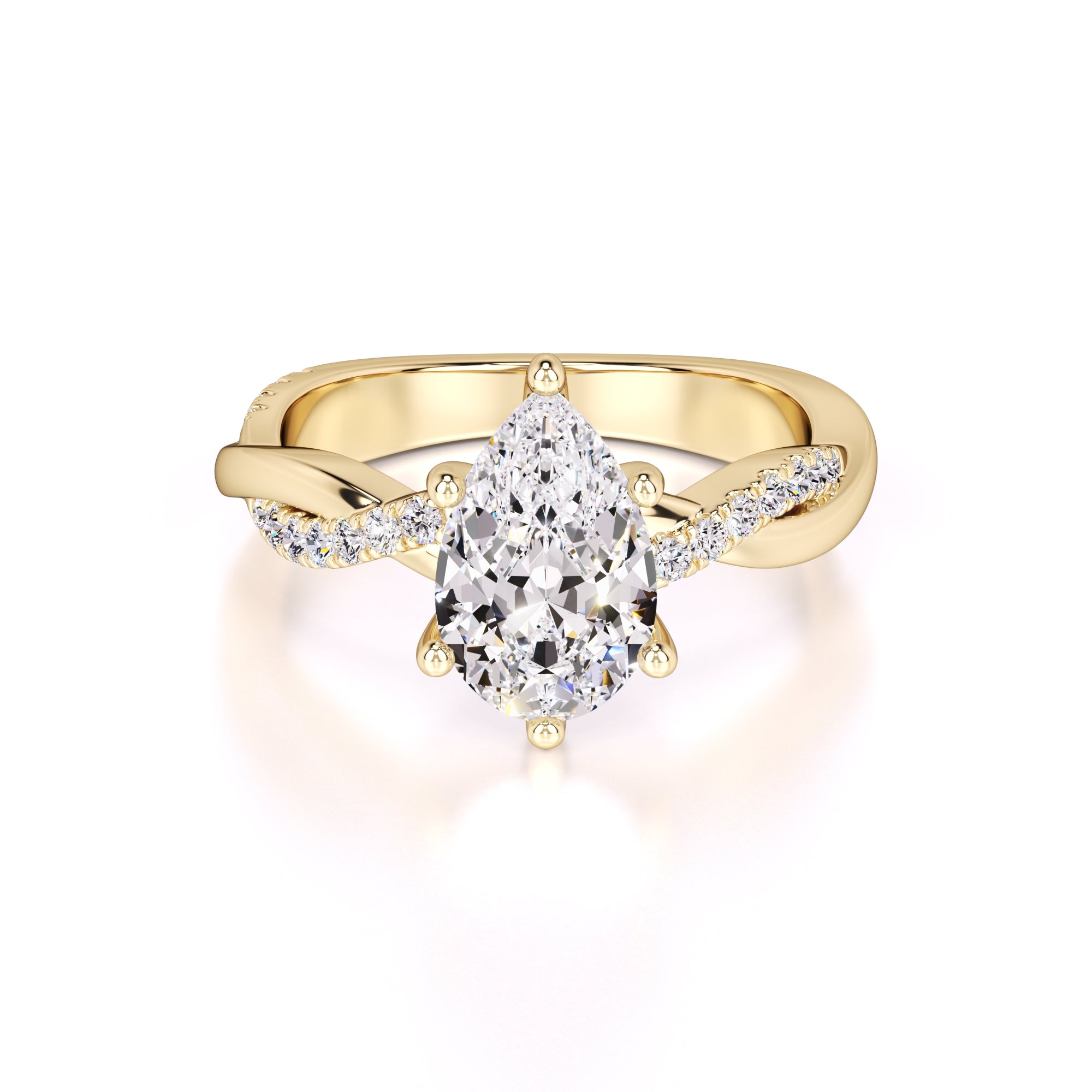 Tansy Lab Grown Diamond Ring | Yellow Gold | 1