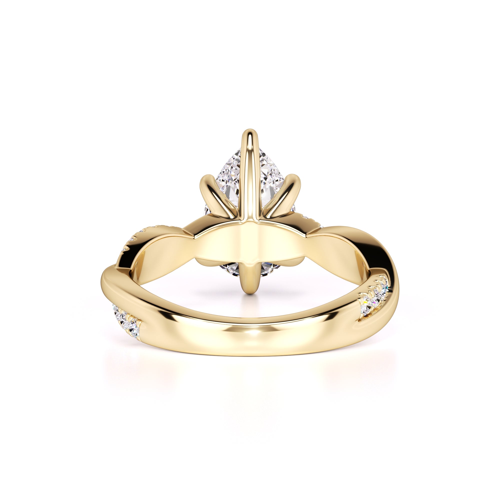 Tansy Moissanite & Lab Grown Diamond Ring | Yellow Gold | 3