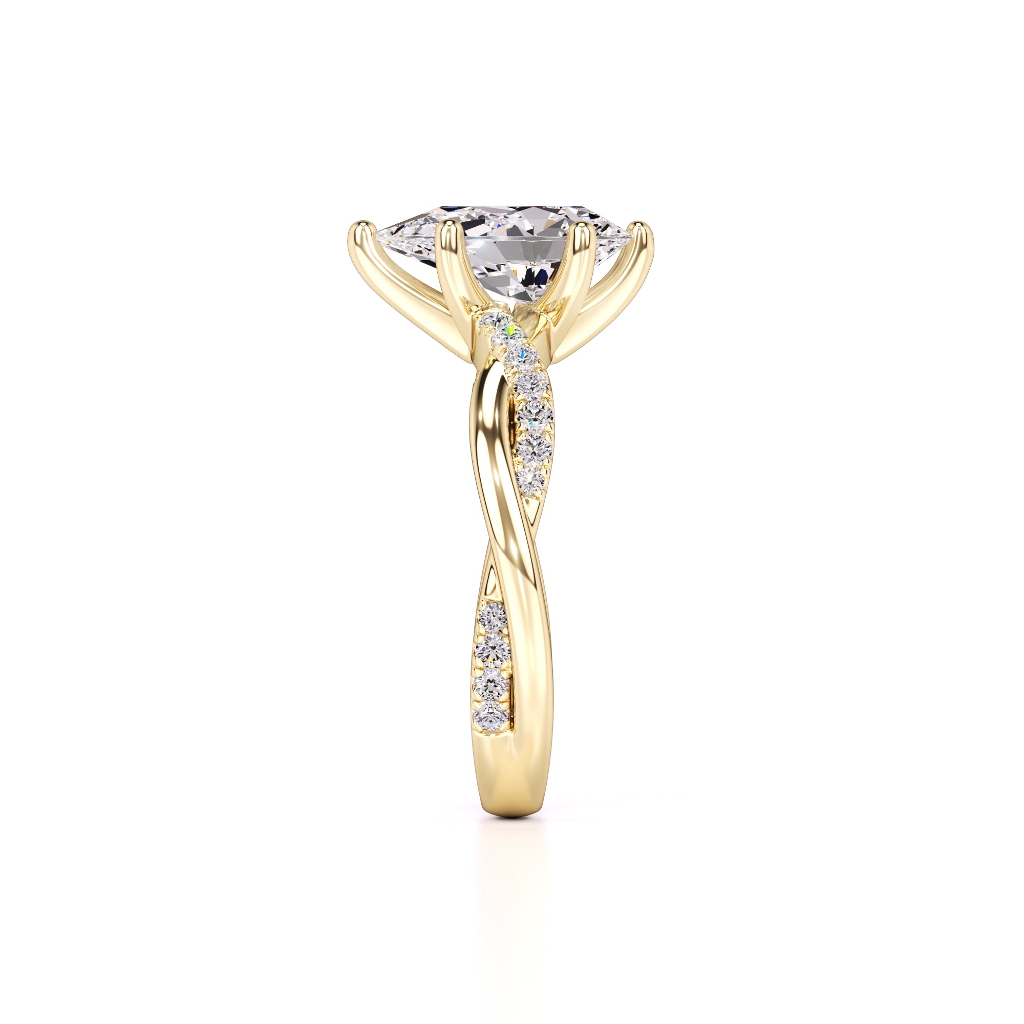 Tansy Lab Grown Diamond Ring | Yellow Gold | 4