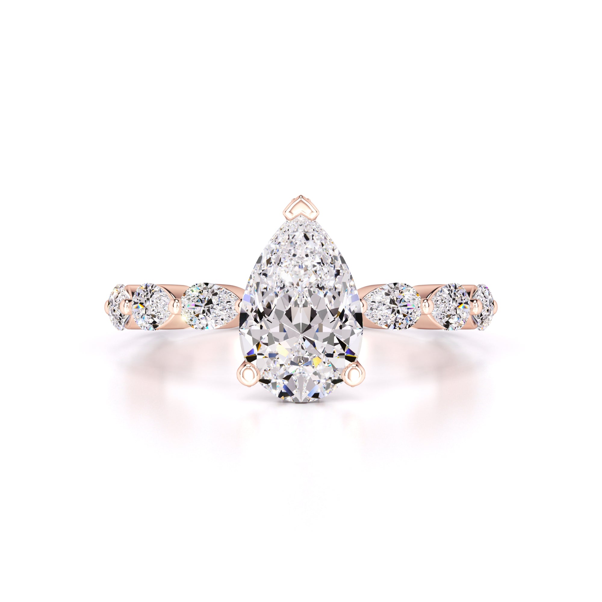 Bella Moissanite & Lab Grown Diamond Ring | Rose Gold | 1