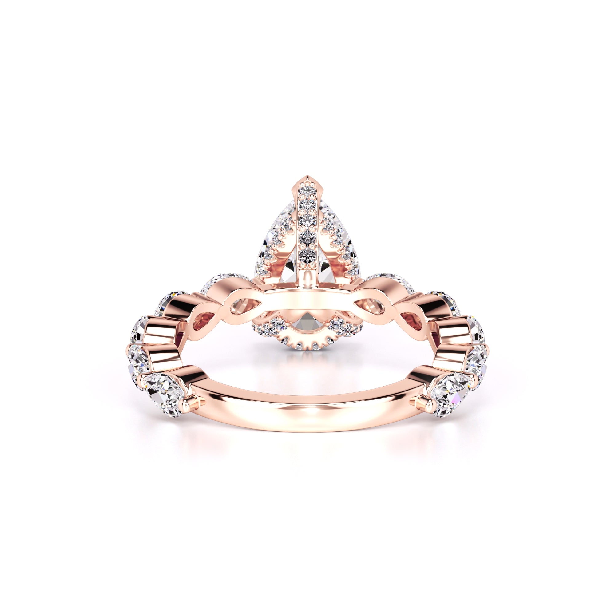 Bella Moissanite & Lab Grown Diamond Ring | Rose Gold | 3