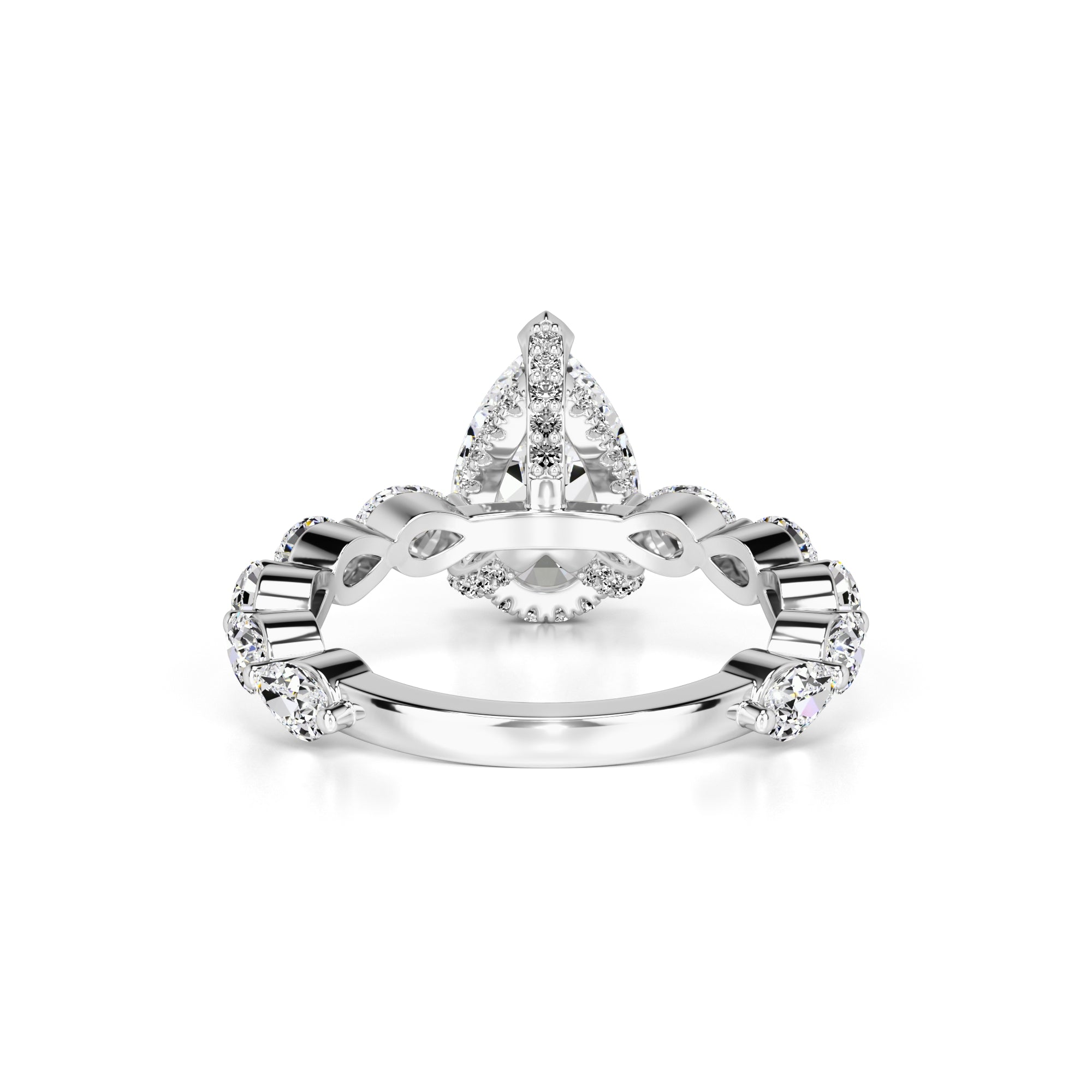 Bella Moissanite & Lab Grown Diamond Ring | White Gold | 3
