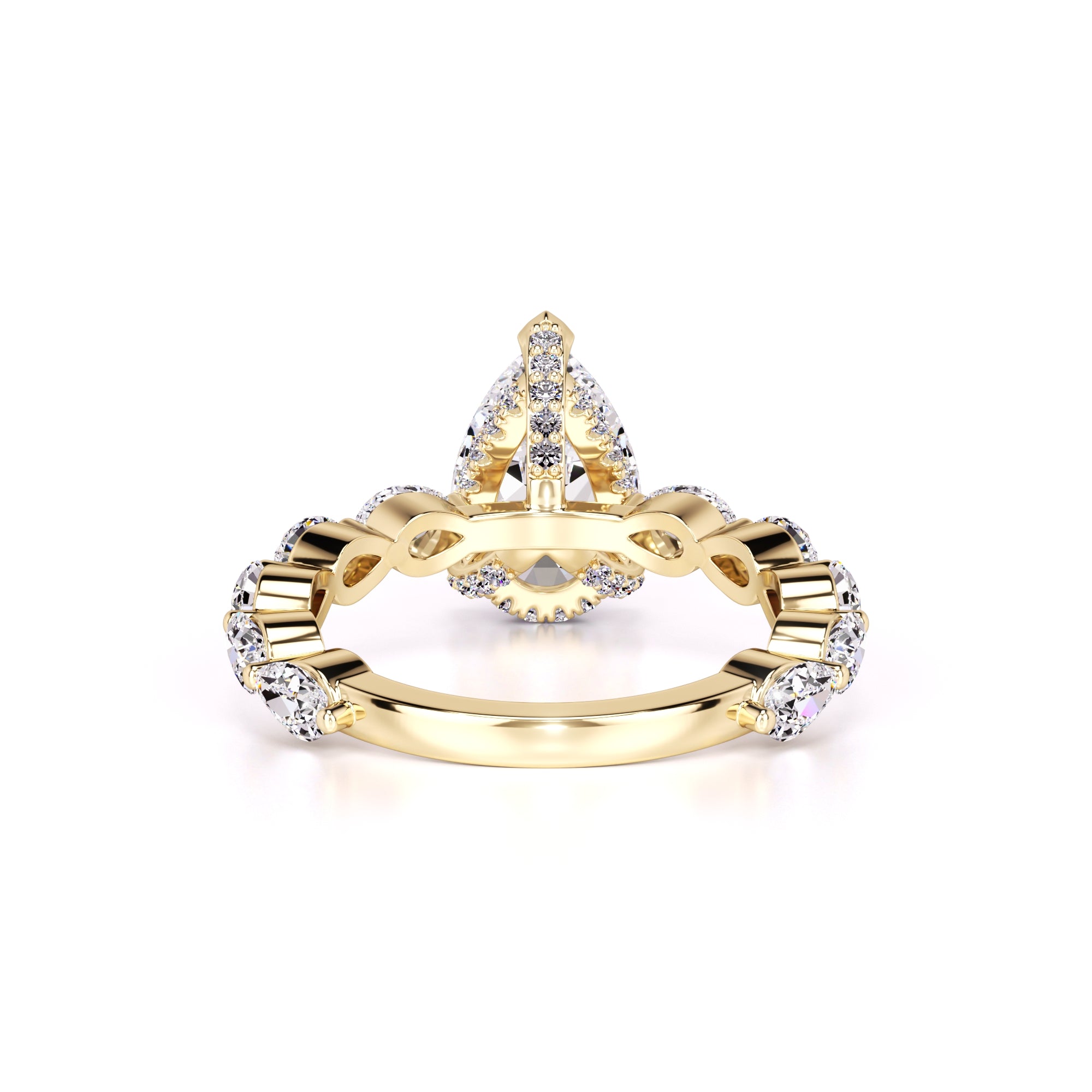 Bella Moissanite & Lab Grown Diamond Ring | Yellow Gold | 3