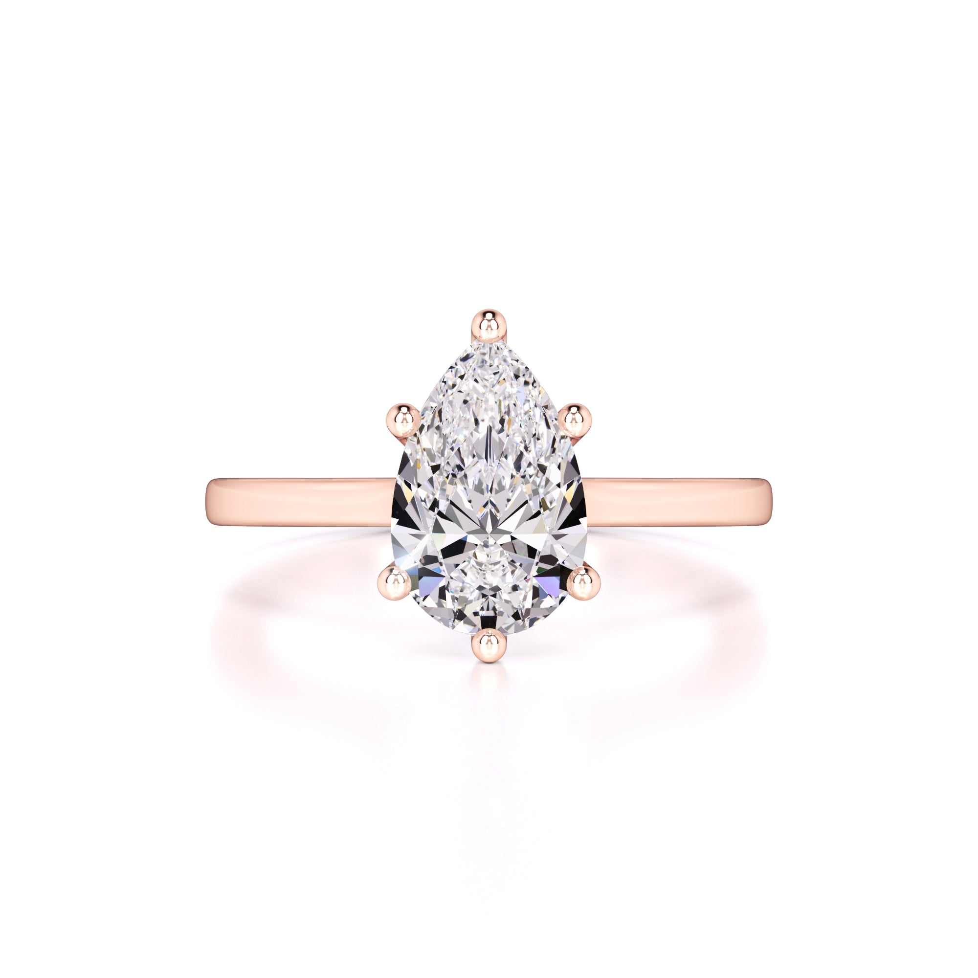 Cardi Moissanite & Lab Grown Diamond Ring | Rose Gold | 1