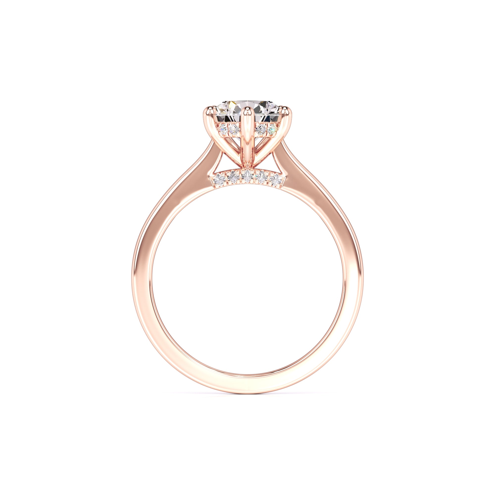 Cardi Moissanite & Lab Grown Diamond Ring | Rose Gold | 4