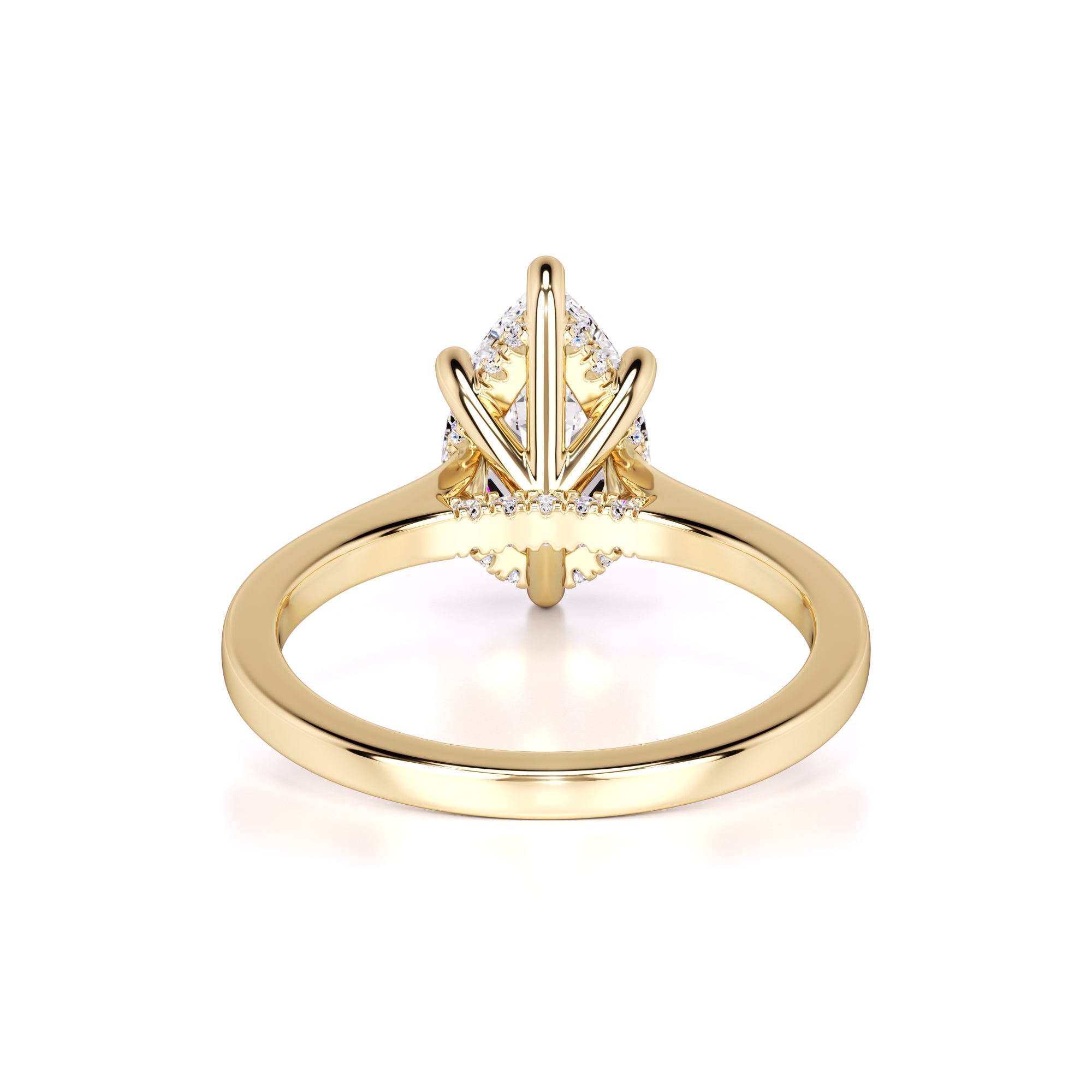 Cardi Moissanite & Lab Grown Diamond Ring | Yellow Gold | 3