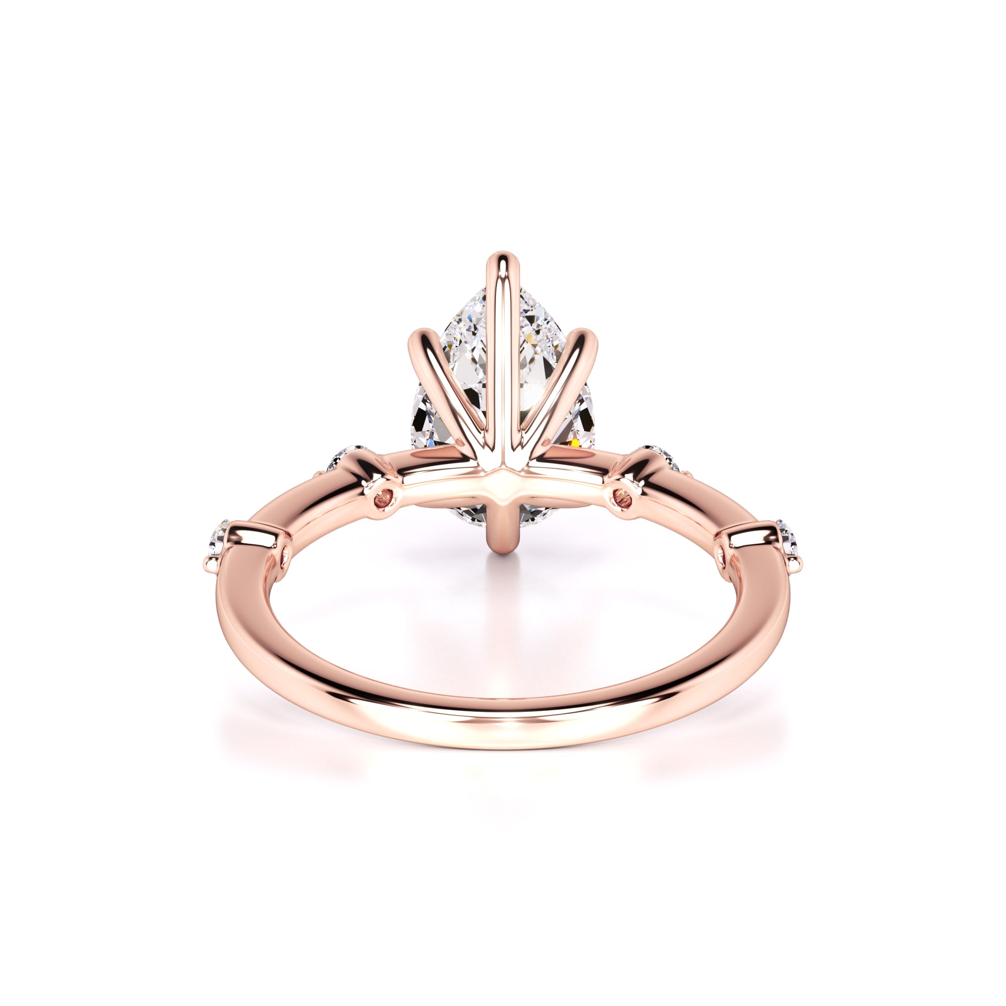 Paloma Moissanite & Lab Grown Diamond Ring | Rose Gold | 3