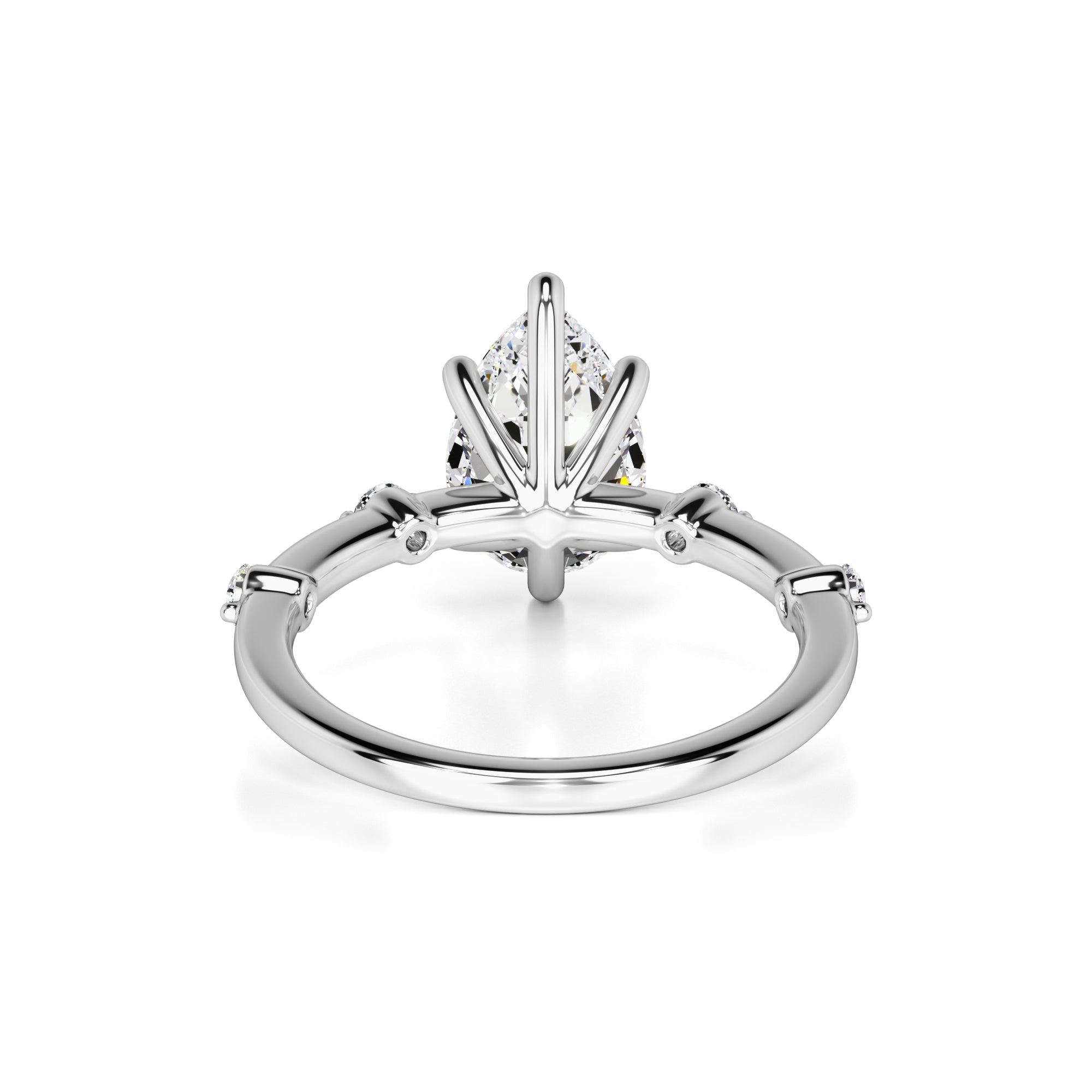 Paloma Moissanite & Lab Grown Diamond Ring | White Gold | 3