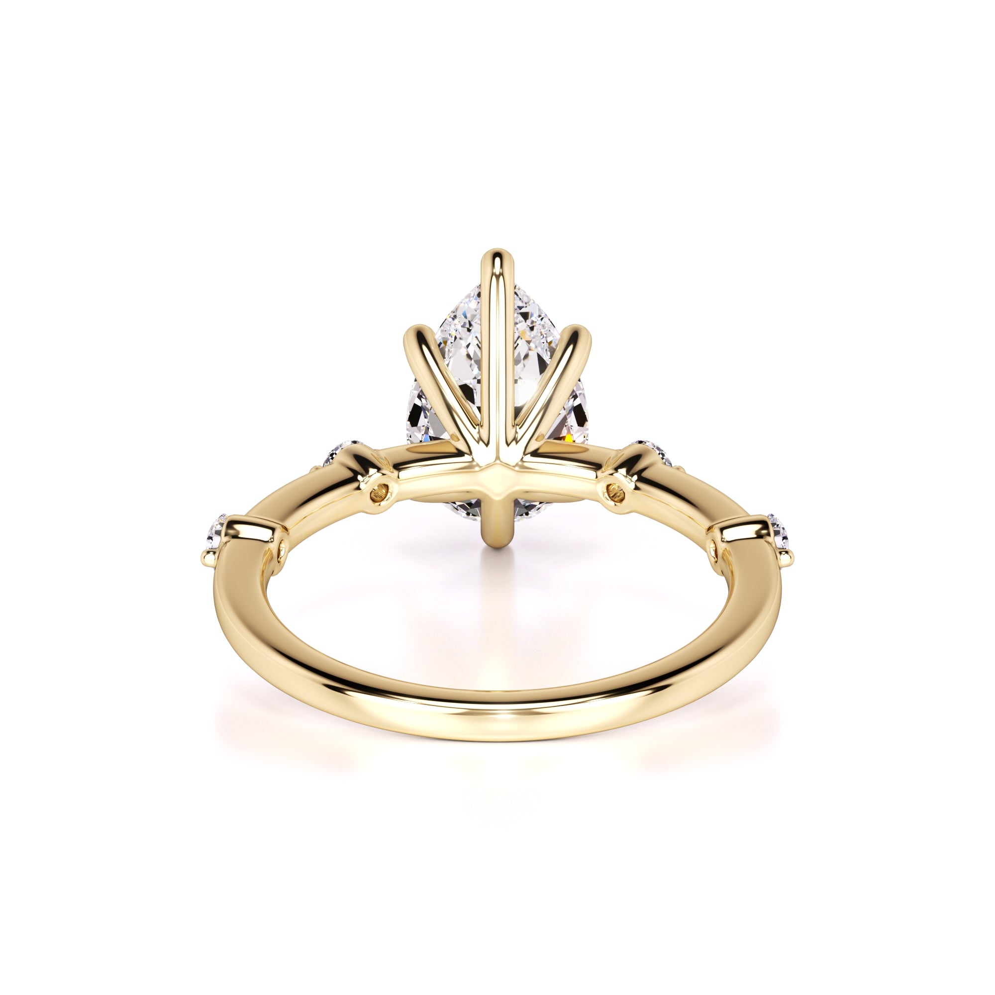Paloma Moissanite & Lab Grown Diamond Ring | Yellow Gold | 3