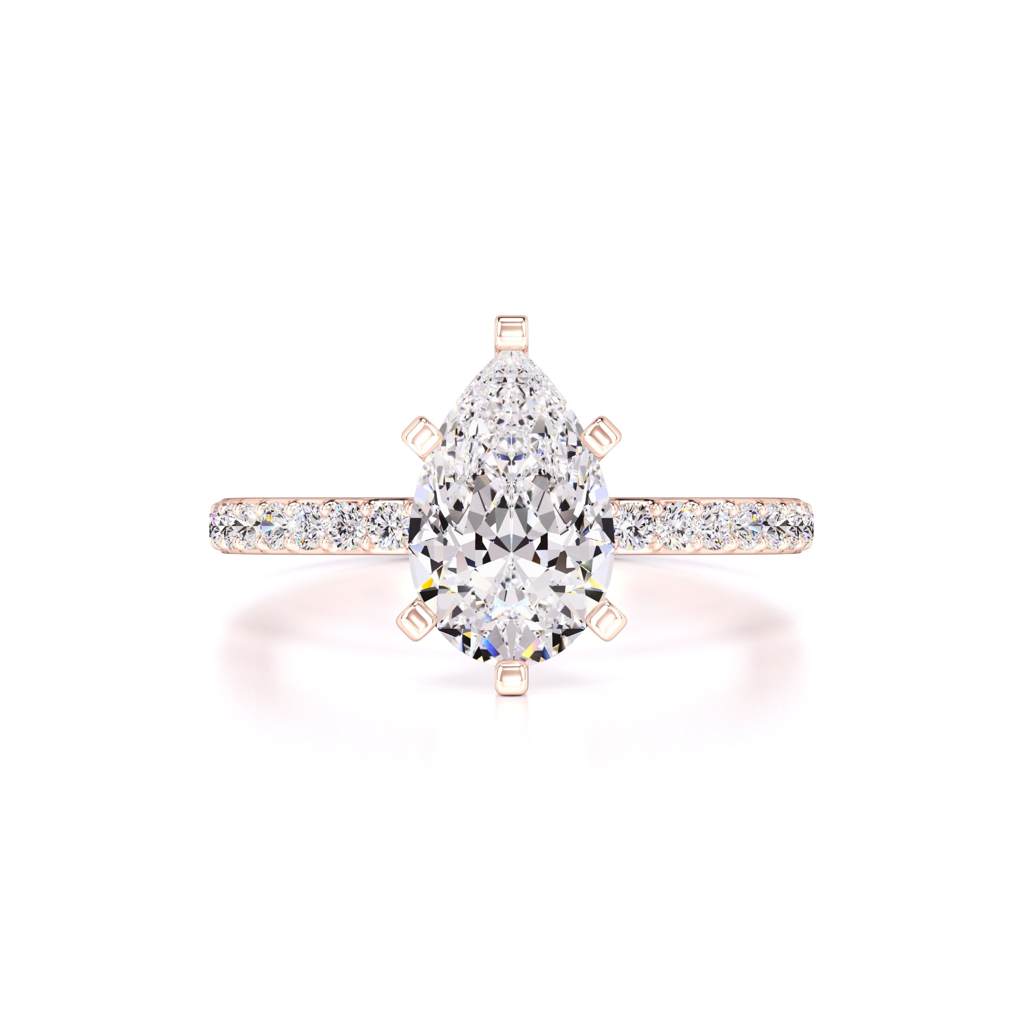 Selena Moissanite & Lab Grown Diamond Ring | Rose Gold | 1