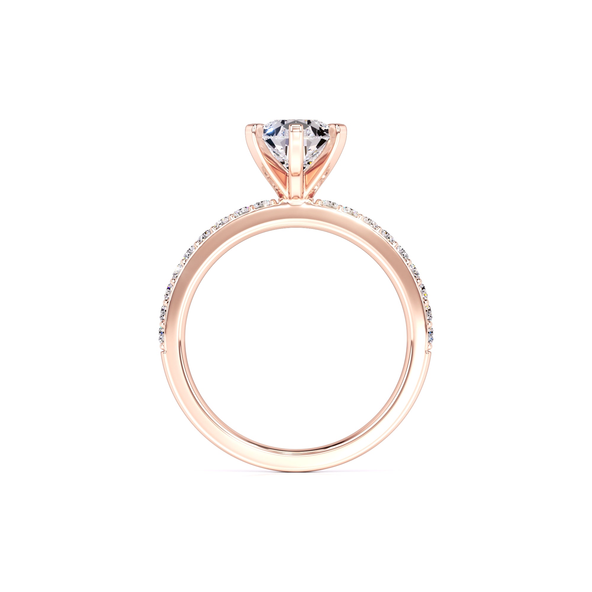 Selena Moissanite & Lab Grown Diamond Ring | Rose Gold | 4