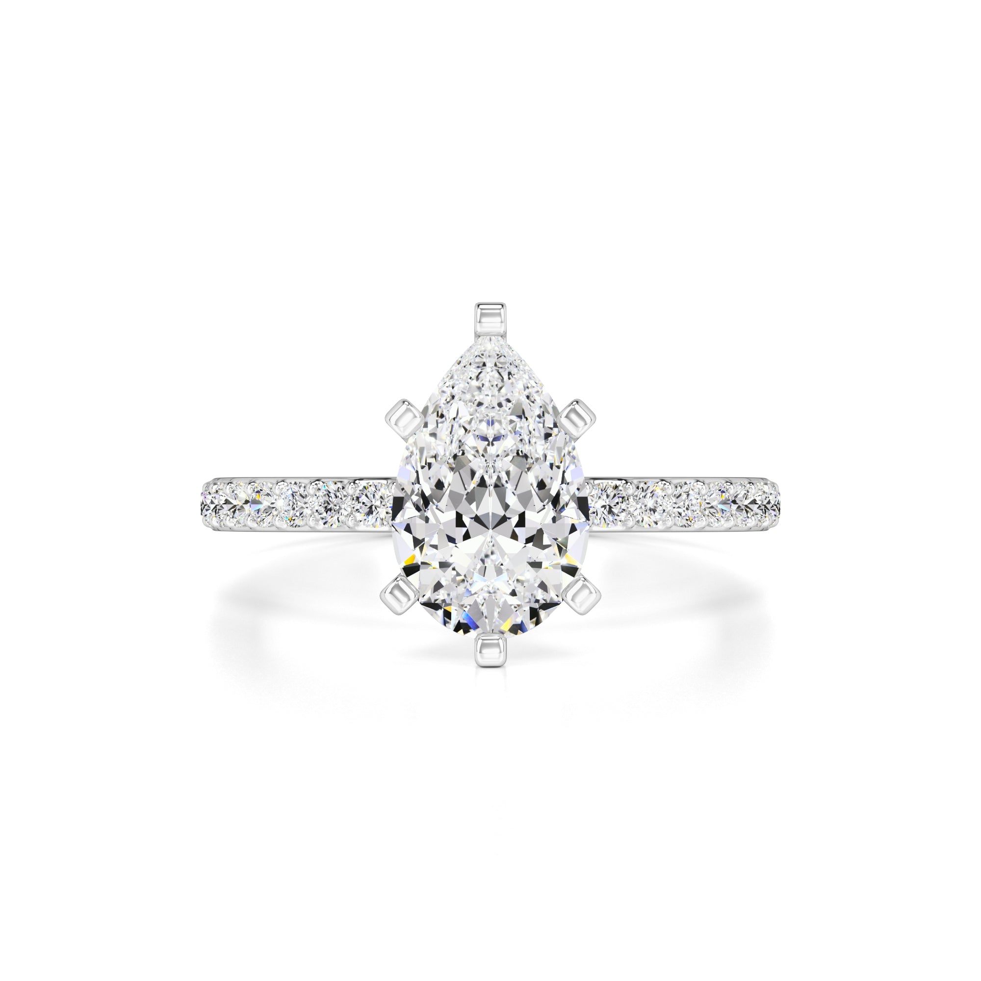 Selena Moissanite & Lab Grown Diamond Ring | White Gold | 1