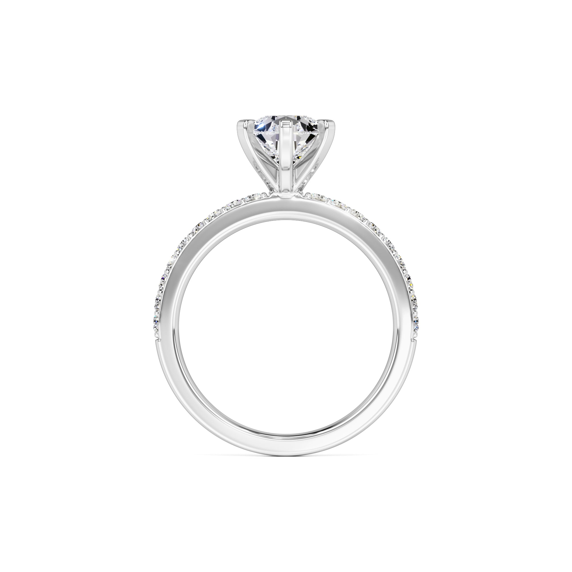 Selena Moissanite & Lab Grown Diamond Ring | White Gold | 4