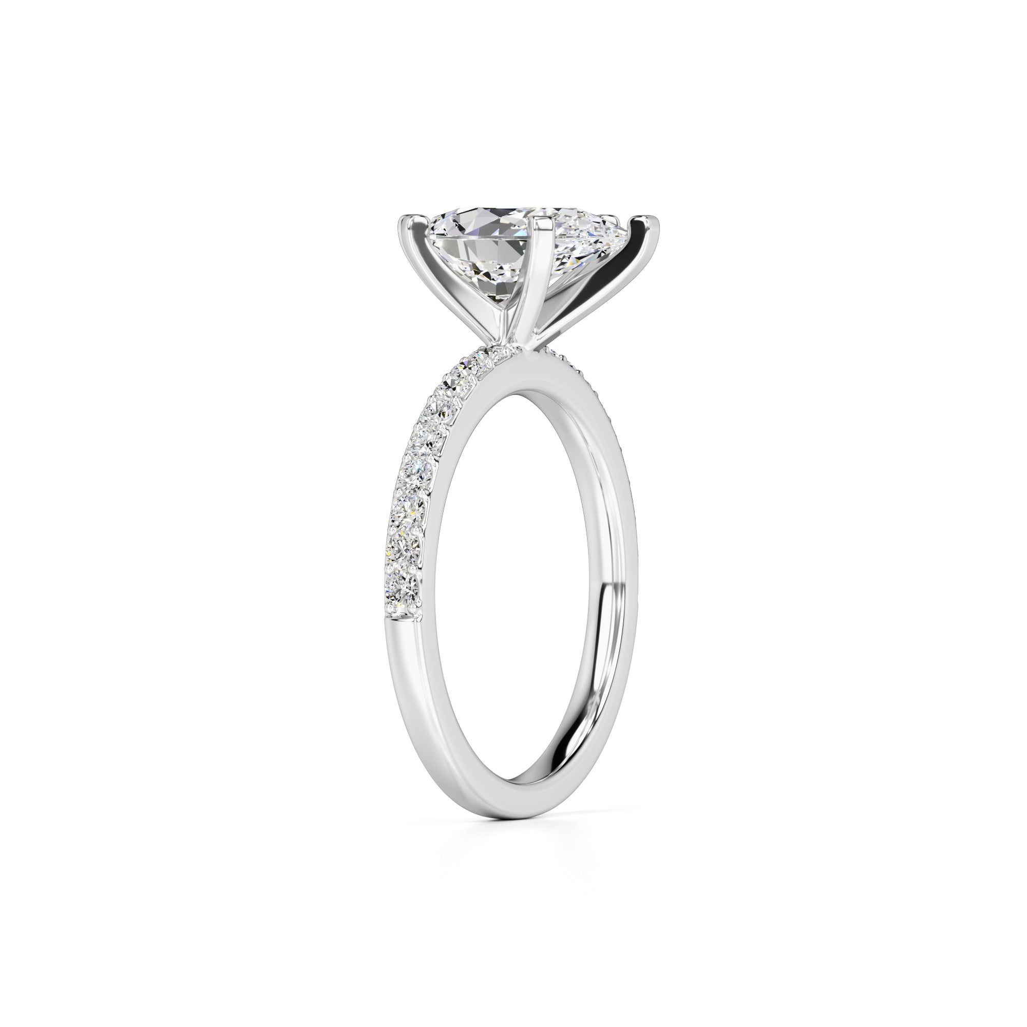Selena Lab Grown Diamond Ring | White Gold | 3