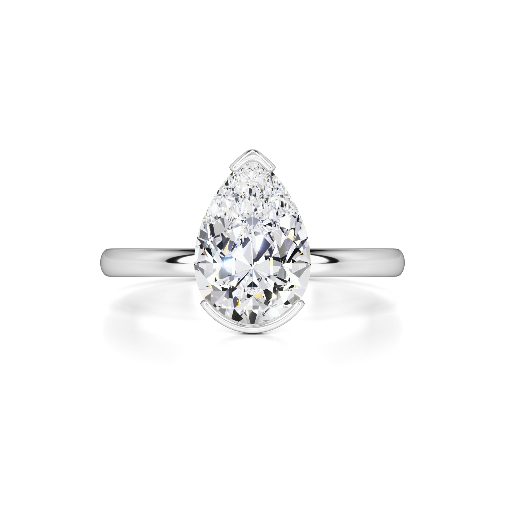 Jada Moissanite Ring | White Gold | 1