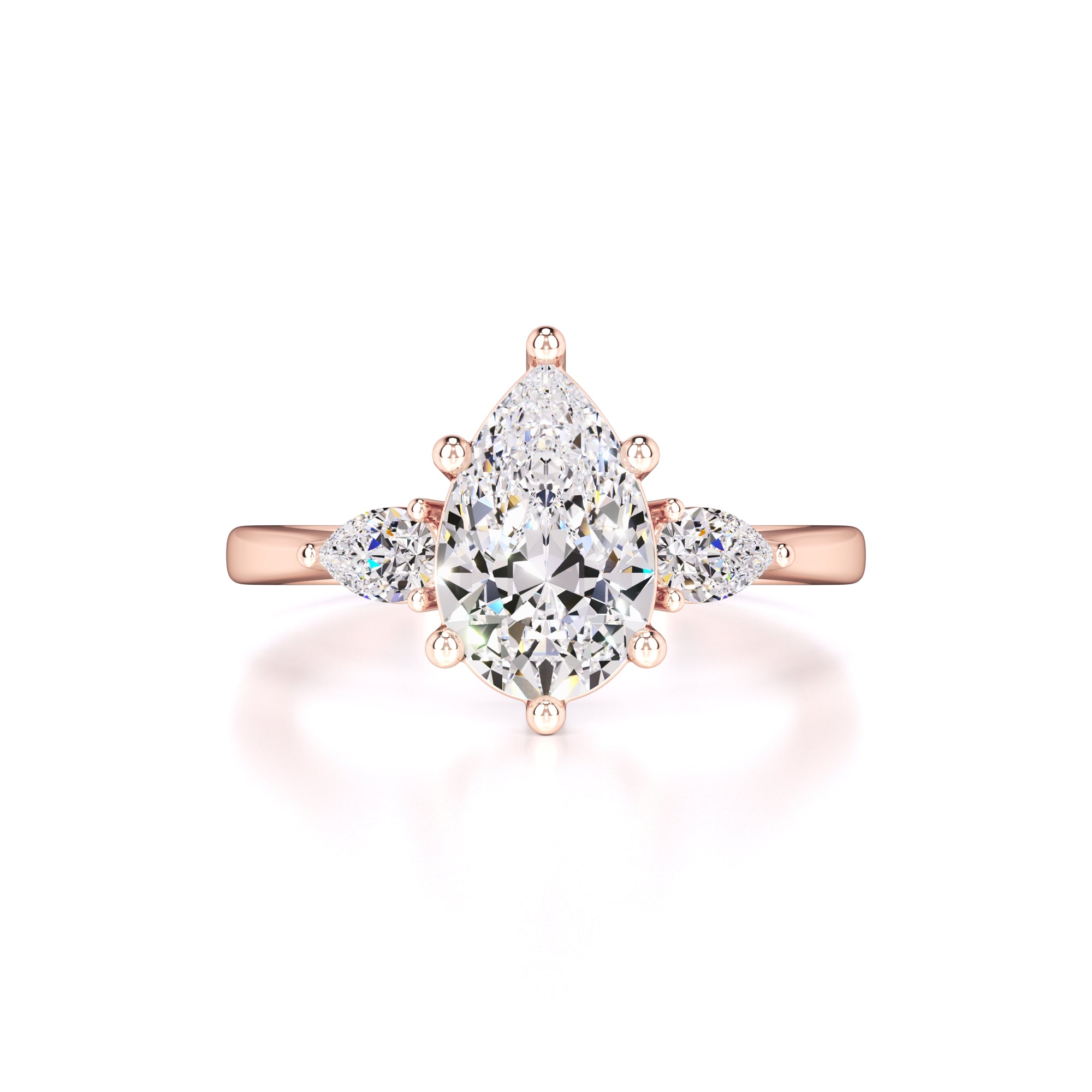Ophelia Moissanite & Lab Grown Diamond Ring | Rose Gold | 1