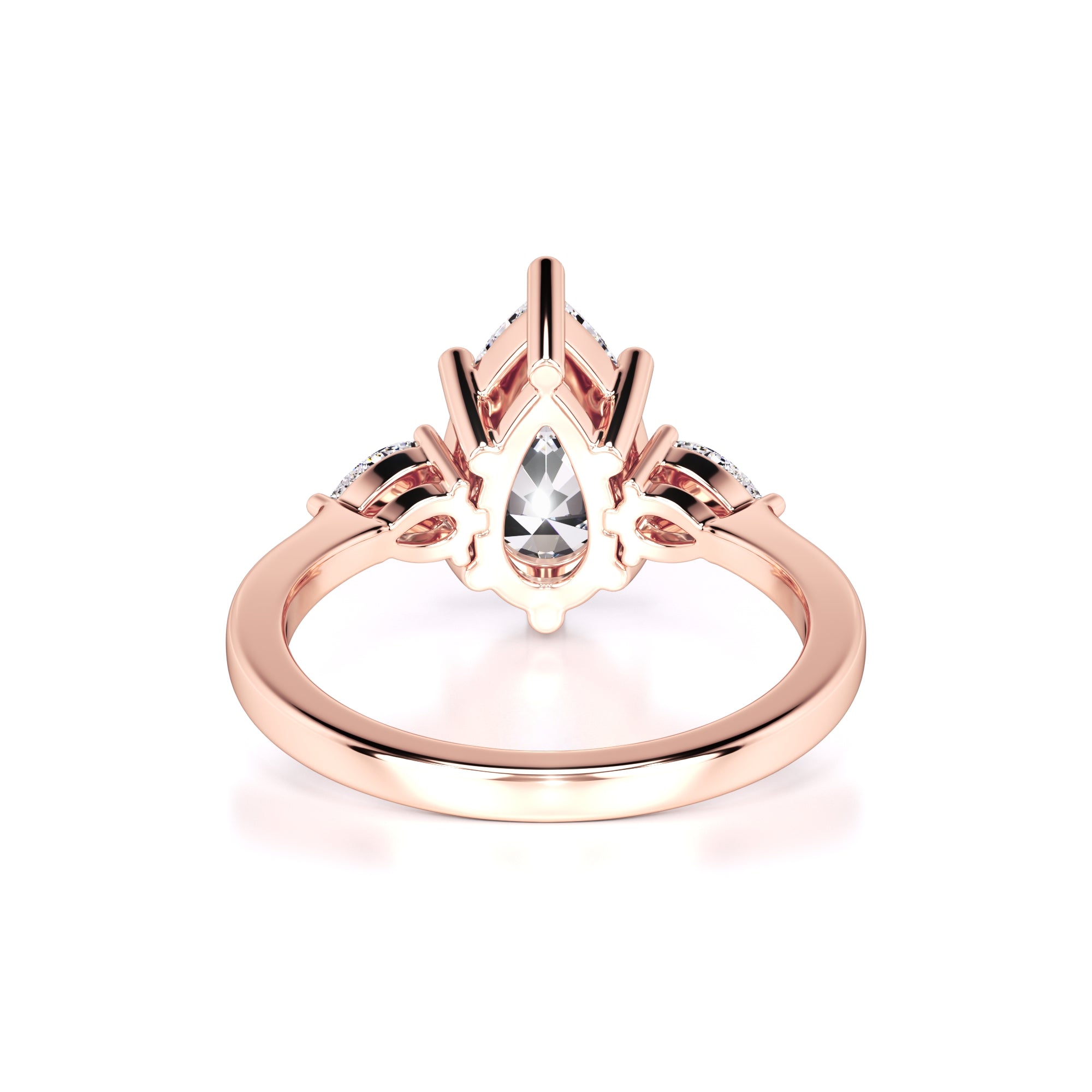 Ophelia Moissanite & Lab Grown Diamond Ring | Rose Gold | 3