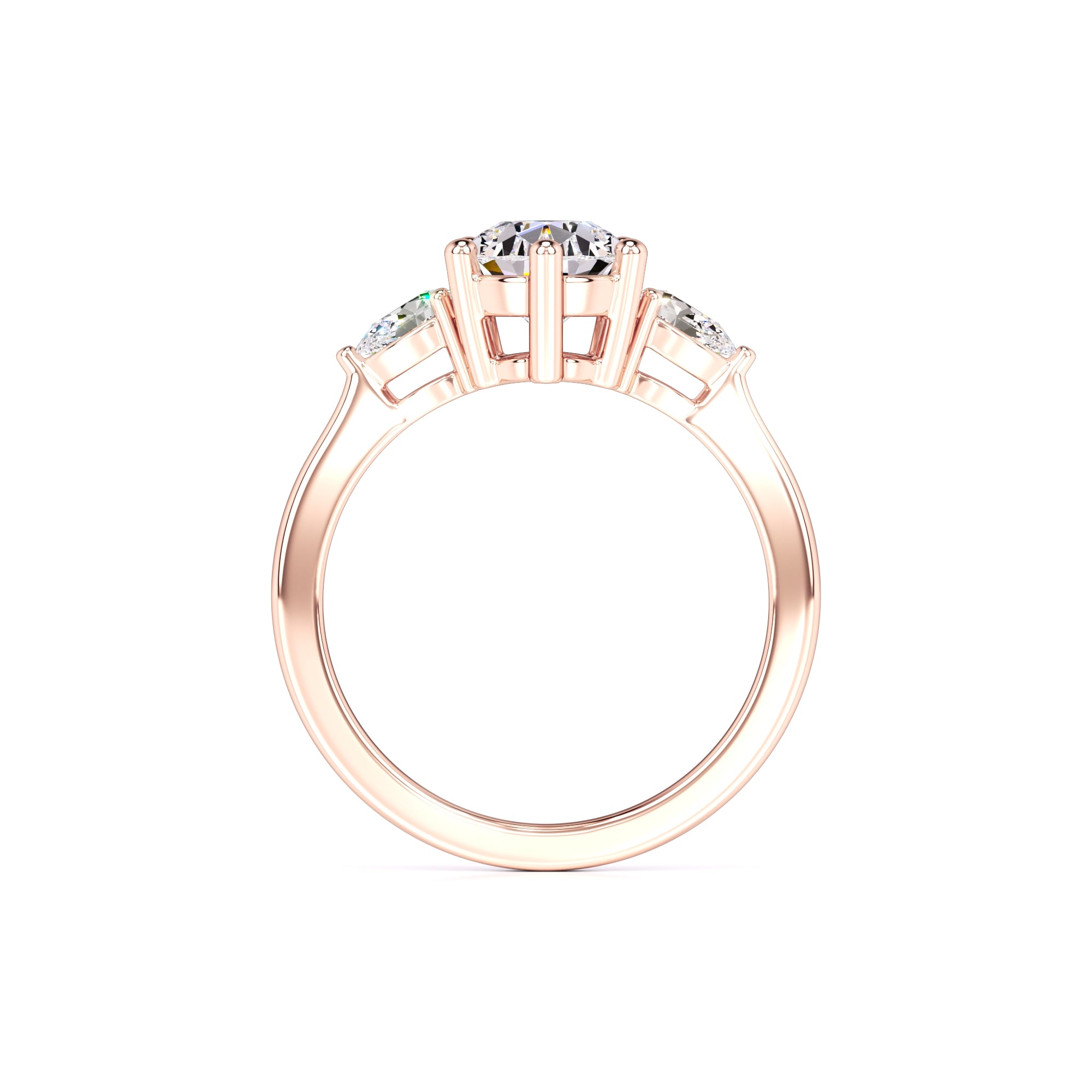 Ophelia Moissanite & Lab Grown Diamond Ring | Rose Gold | 4
