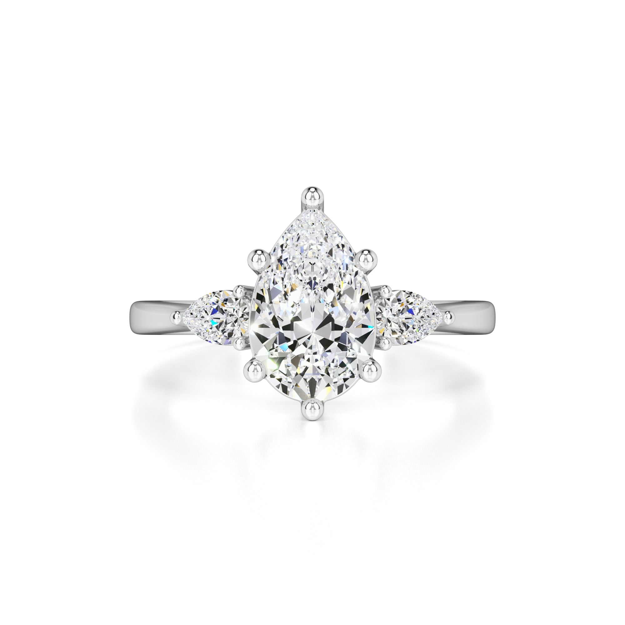 Ophelia Moissanite & Lab Grown Diamond Ring | White Gold | 1