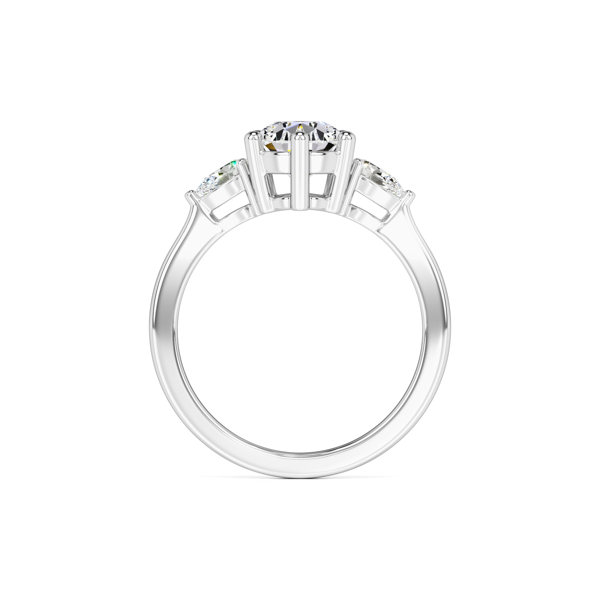 Ophelia Moissanite & Lab Grown Diamond Ring | White Gold | 4