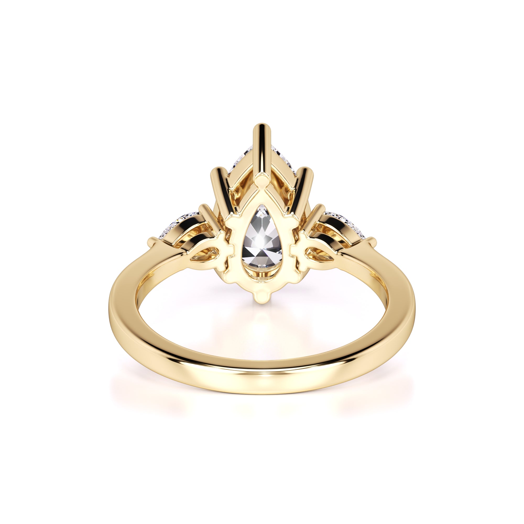 Ophelia Moissanite & Lab Grown Diamond Ring | Yellow Gold | 3