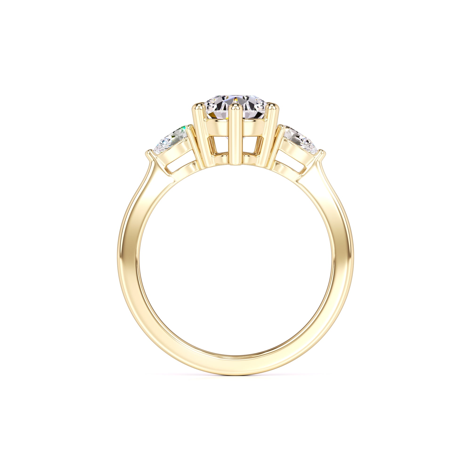 Ophelia Moissanite & Lab Grown Diamond Ring | Yellow Gold | 4