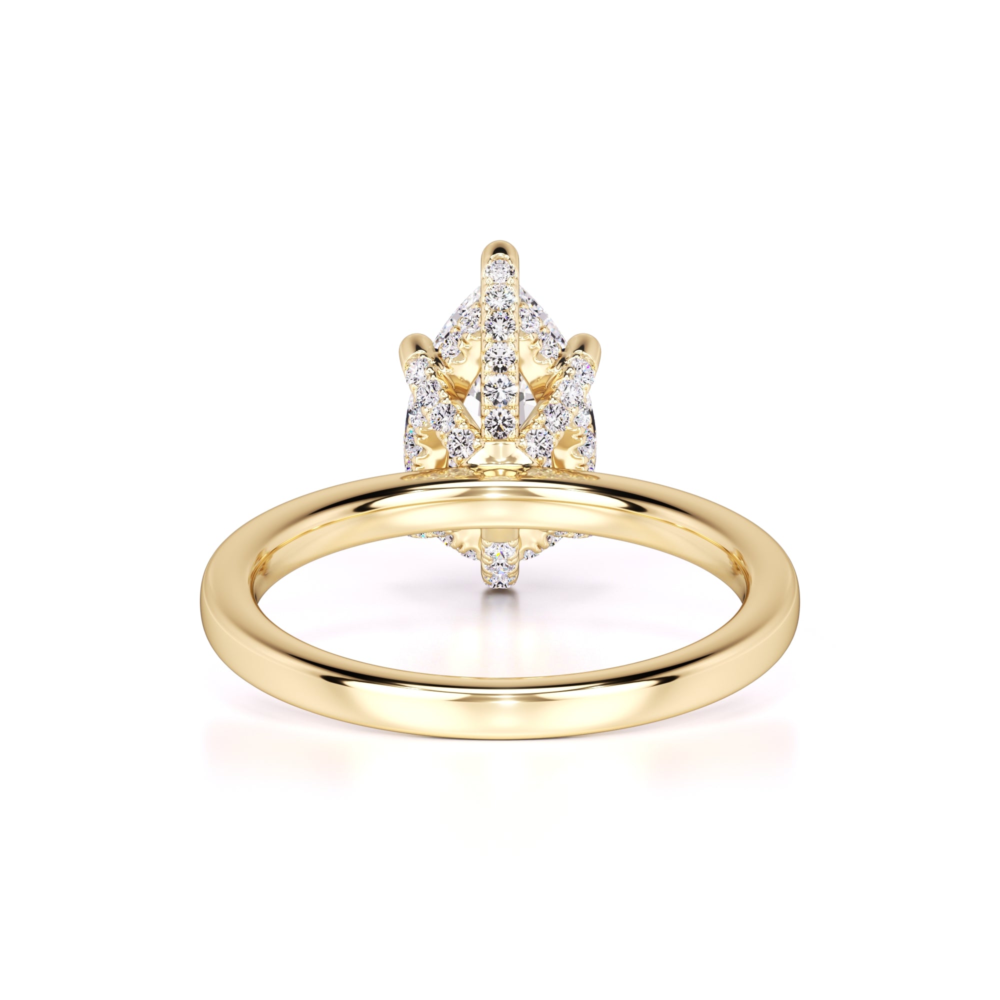 Jocelyn Moissanite & Lab Grown Diamond Ring | Yellow Gold | 3