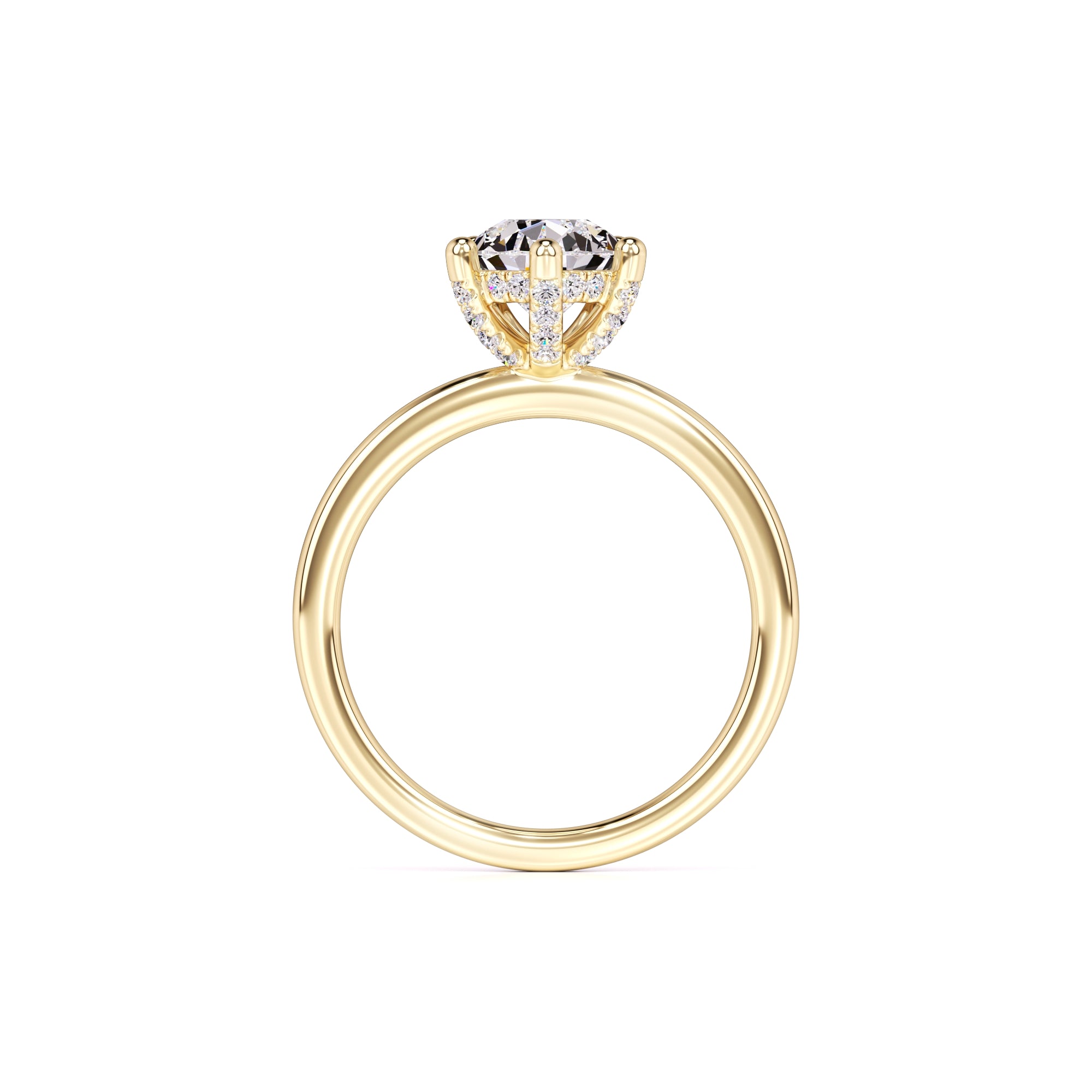 Jocelyn Moissanite & Lab Grown Diamond Ring | Yellow Gold | 4