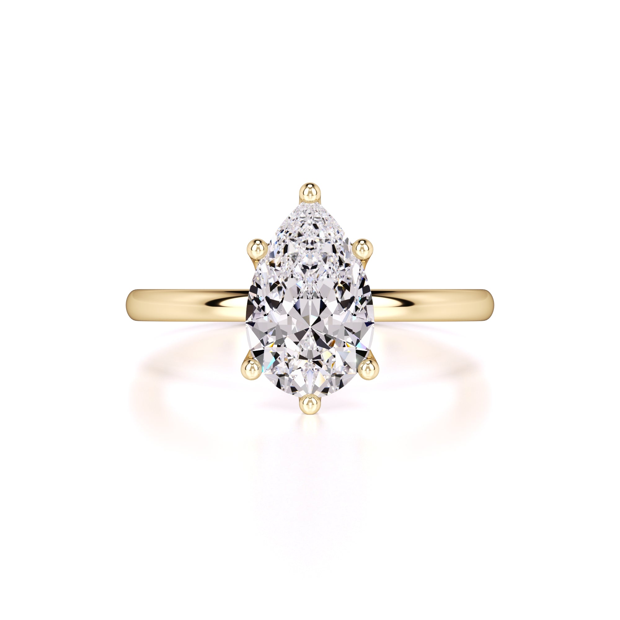Kinsley Moissanite Ring | Yellow Gold | 1