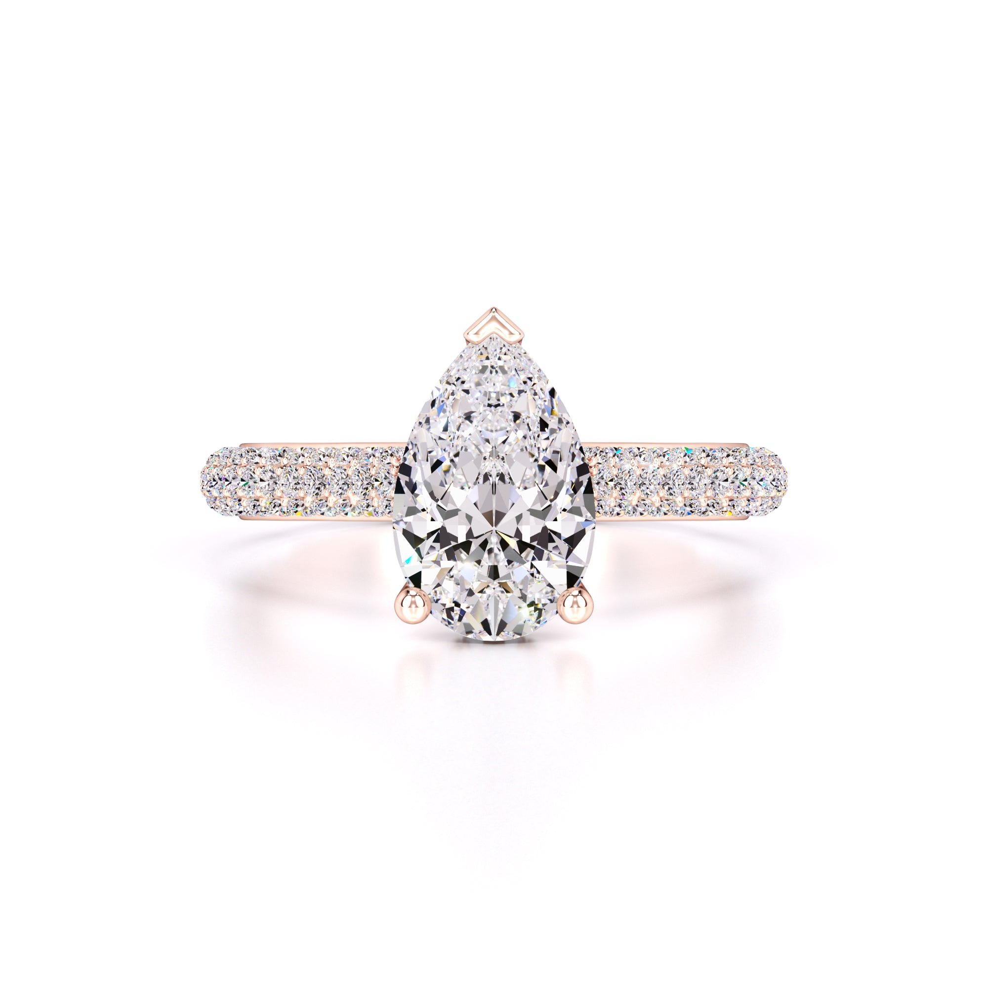 Lilyana Moissanite & Lab Grown Diamond Ring | Rose Gold | 1
