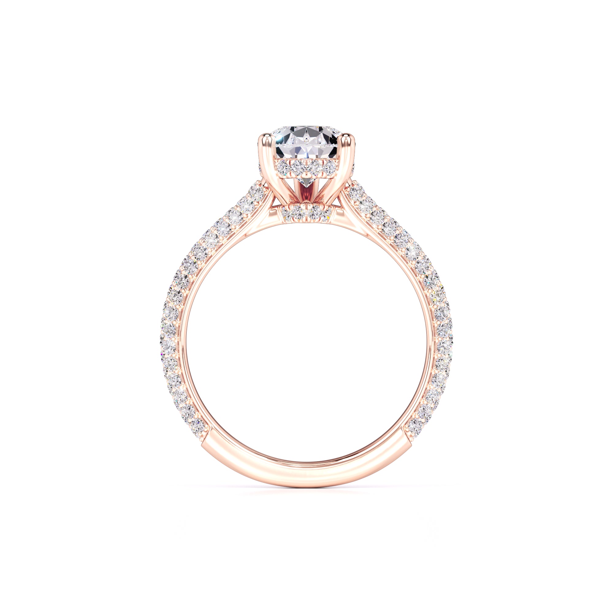 Lilyana Moissanite & Lab Grown Diamond Ring | Rose Gold | 4