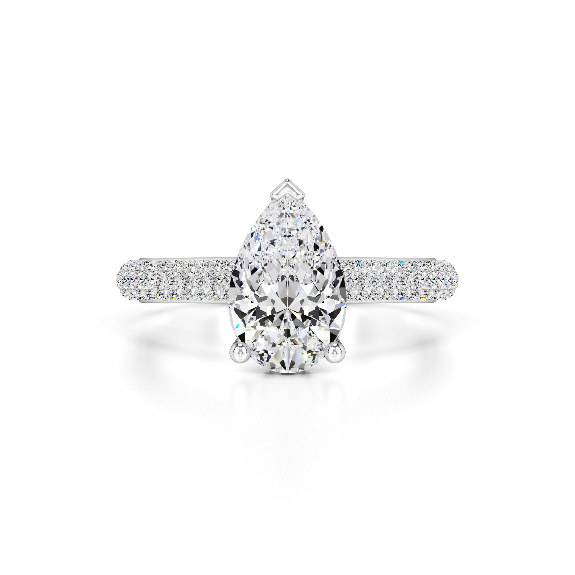 Lilyana Moissanite & Lab Grown Diamond Ring | White Gold | 1