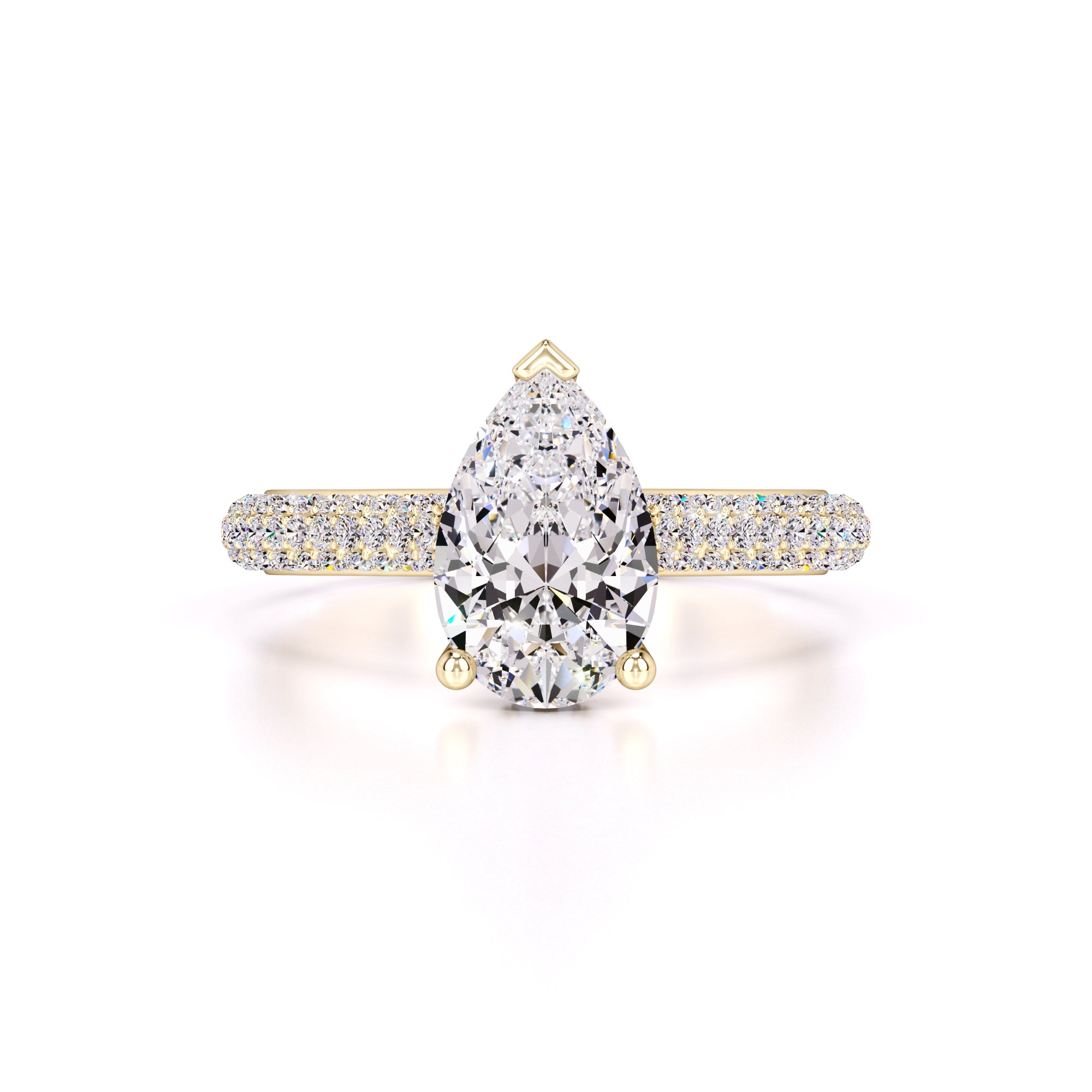 Lilyana Moissanite & Lab Grown Diamond Ring | Yellow Gold | 1